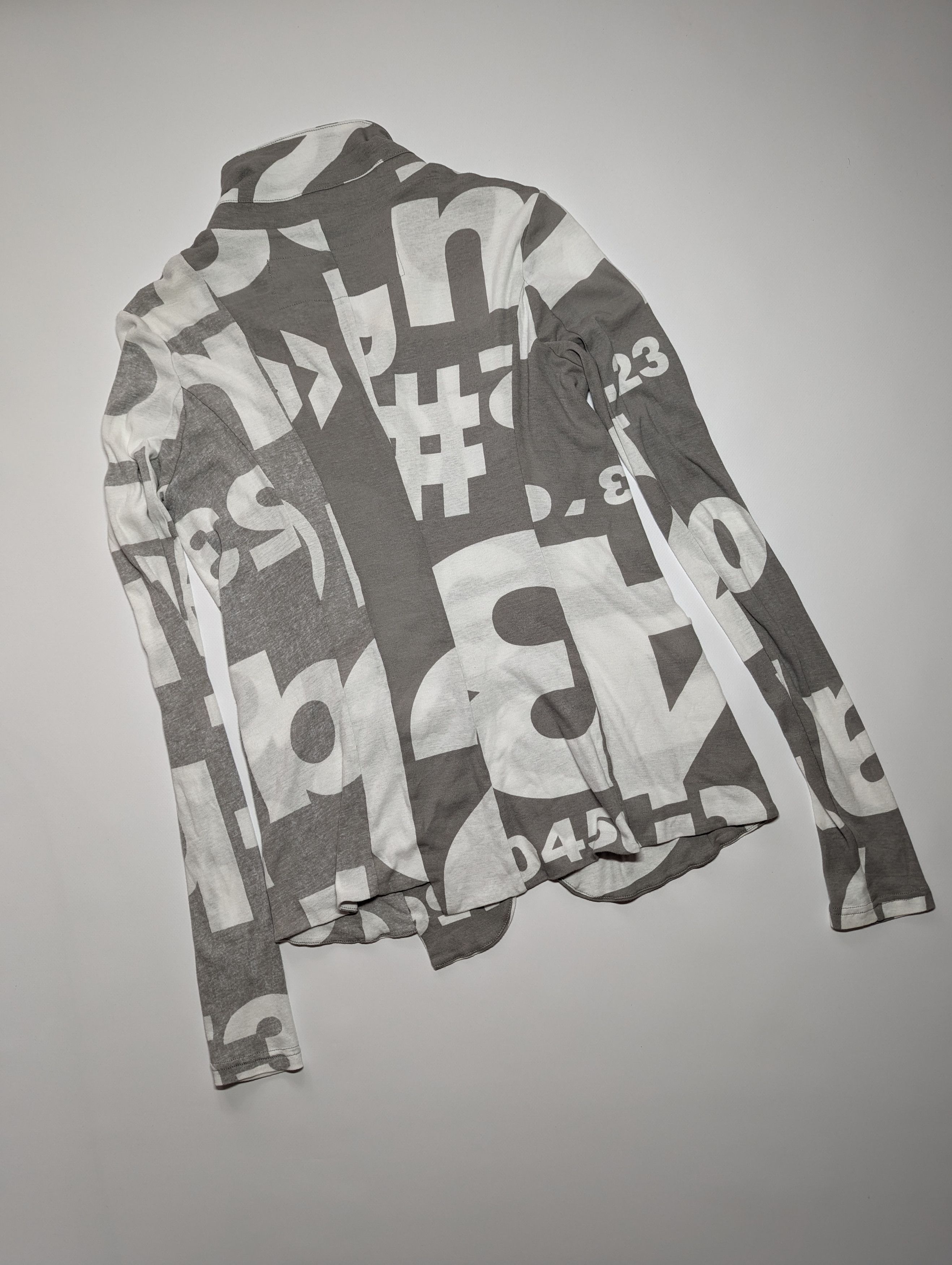 Rundholz Rundholz Gray white Number Print Cardigan Size S / US 4 / IT 40 - 6 Thumbnail