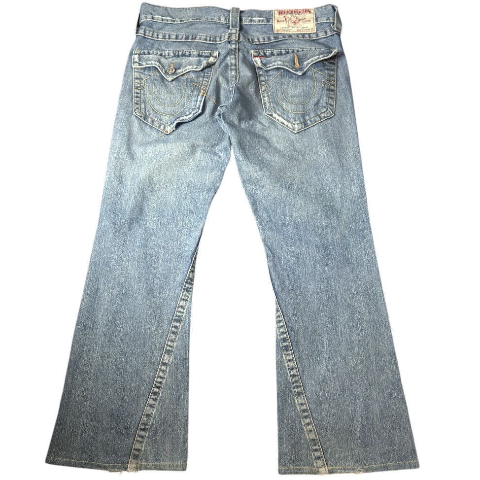 True Religion 🔥🇺🇸 Baggy Flared Distressed Jeans Hysteric Glamour Style Y2k Size US 34 / EU 50 - 1 Thumbnail