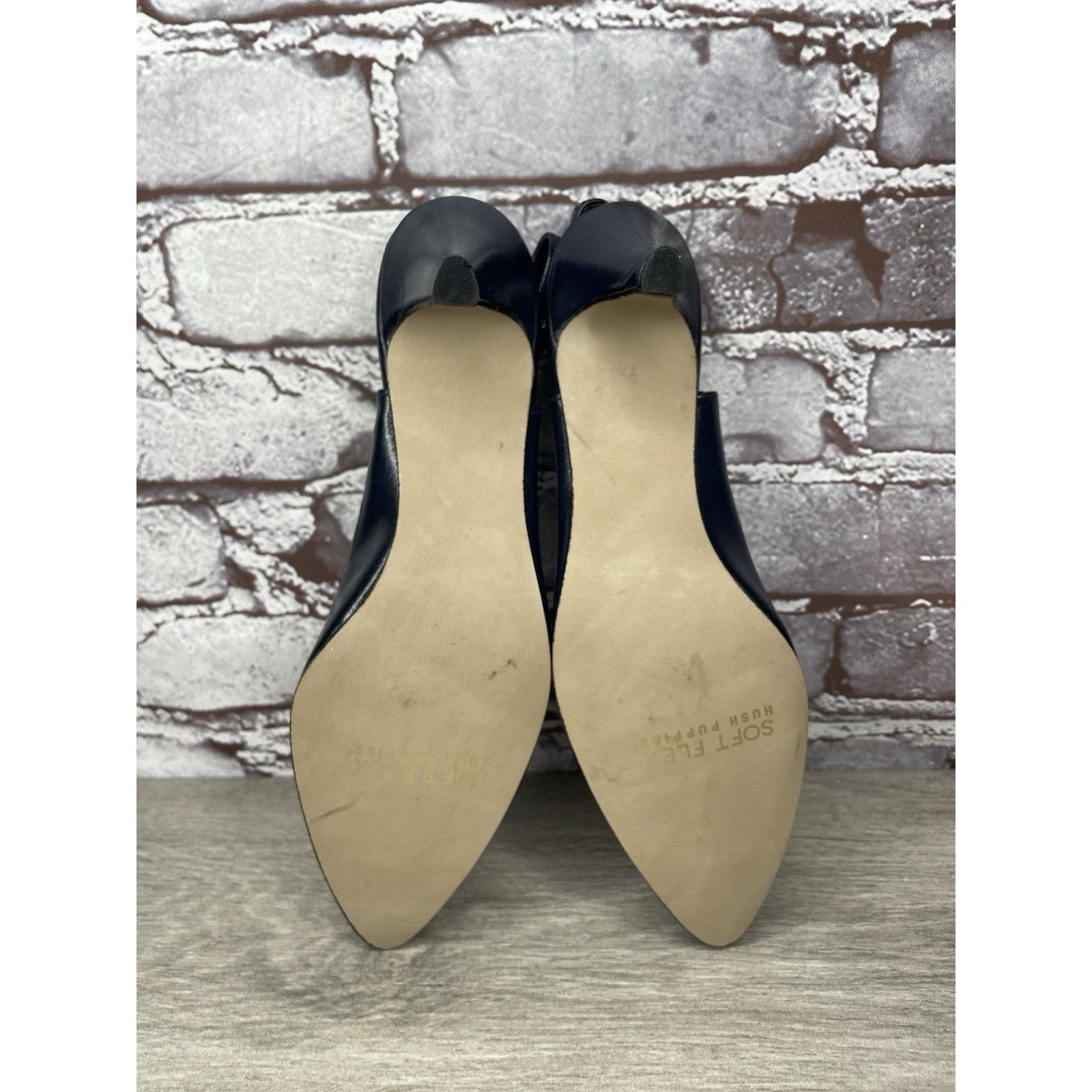 Hush Puppies Hush Puppies Navy Blue Leather Pointed Toe Ankle Strap Heels Size US 8.5 / IT 38.5 - 21 Thumbnail