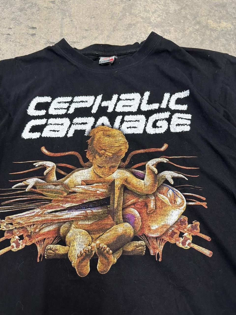 Band Tees Vintage 2003 Cephalic Carnage Grind Band Tour Shirt Size L Size US L / EU 52-54 / 3 - 2 Thumbnail