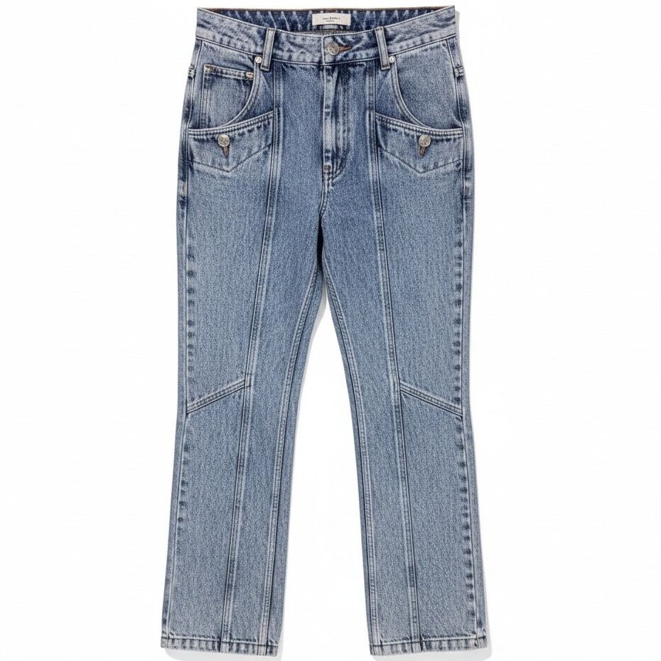 Isabel Marant Etoile Isabel Marant Etoile Straight Leg High Rise Jeans Light 34 Size 26" / US 2 / IT 38 - 1 Thumbnail