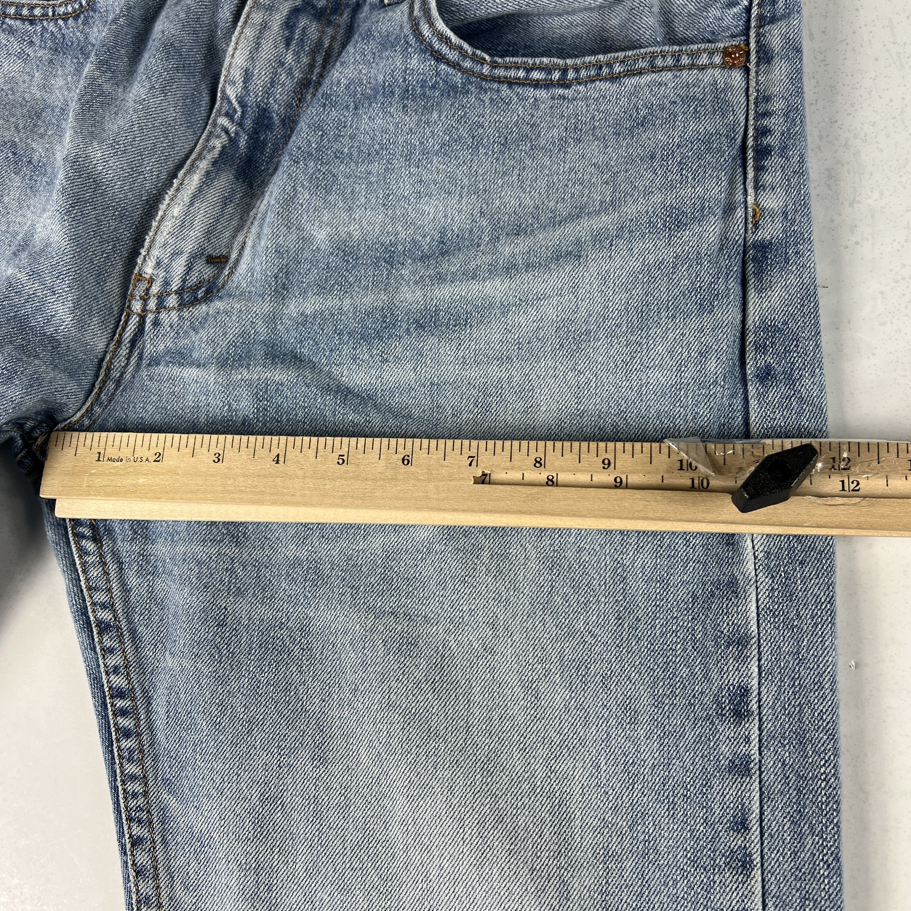 Levi's Levi's Jeans 505 Straight Blue Faded Whiskers Cotton Denim Size US 34 / EU 50 - 20 Thumbnail