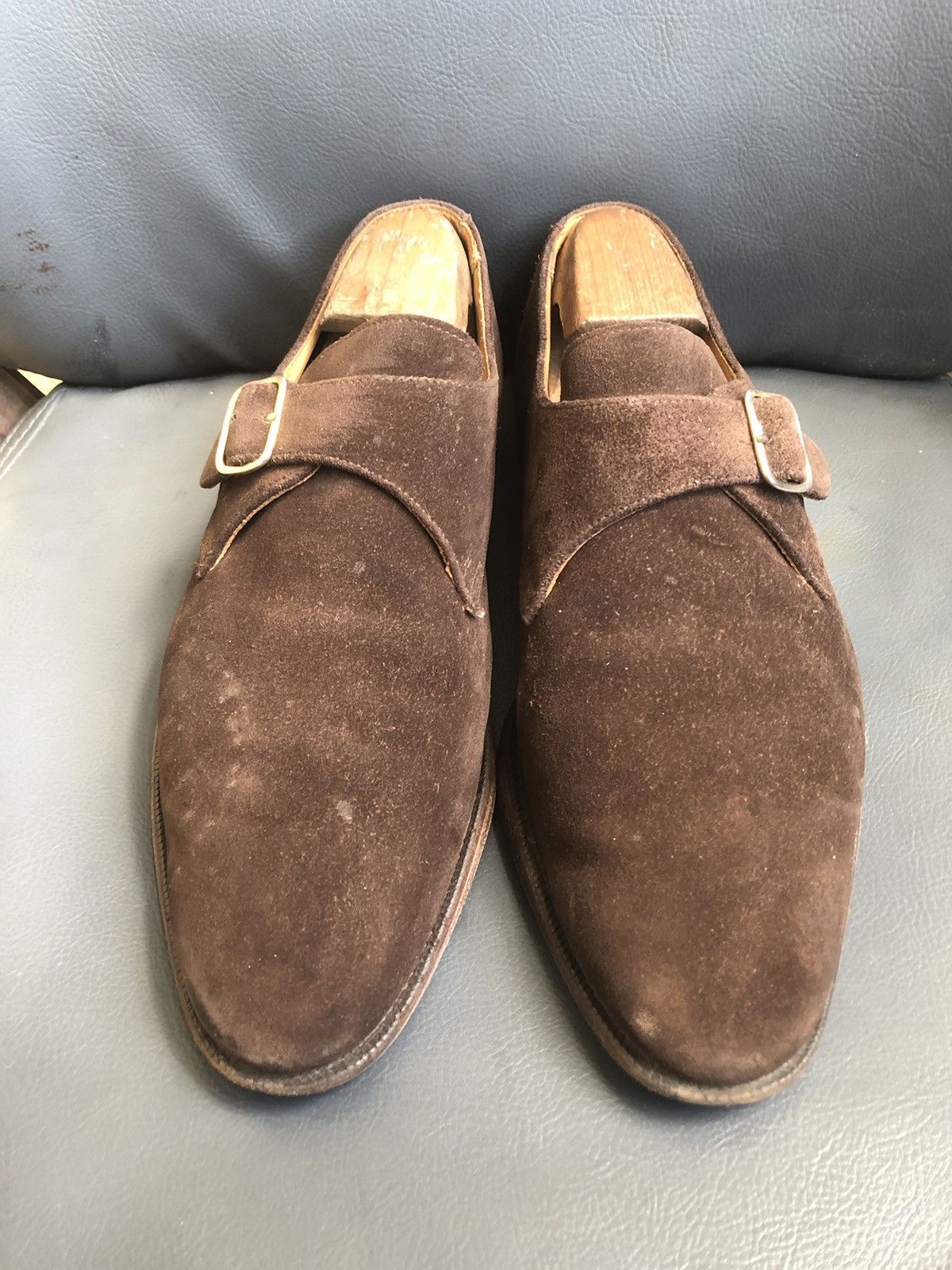 Crockett & Jones Crockett & Jones Malvern Brown Suede Men’s Shoes Sz UK 7.5 E Size US 7.5 / EU 40-41 - 4 Thumbnail