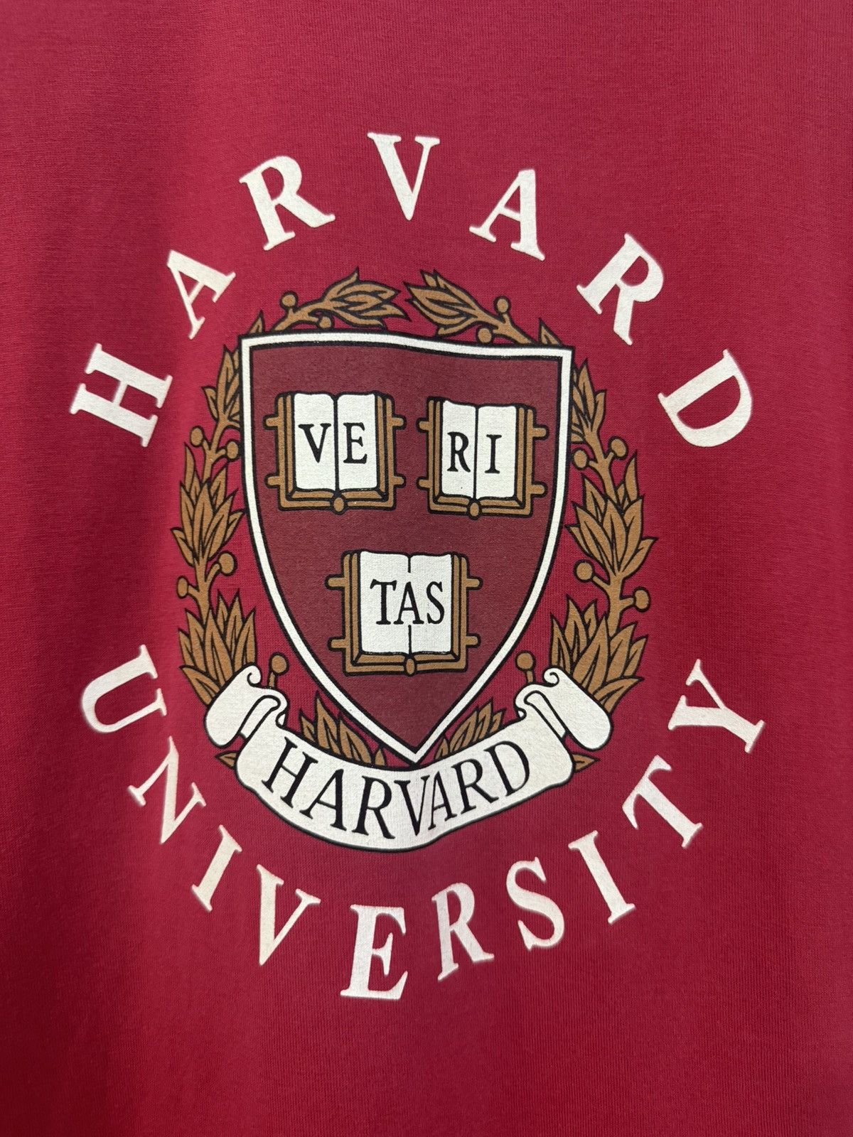 NHL × Vintage VINTAGE 90s HARVARD UNIVERSITY RINGER SINGLE STICH SHIRT Size US L / EU 52-54 / 3 - 4 Thumbnail