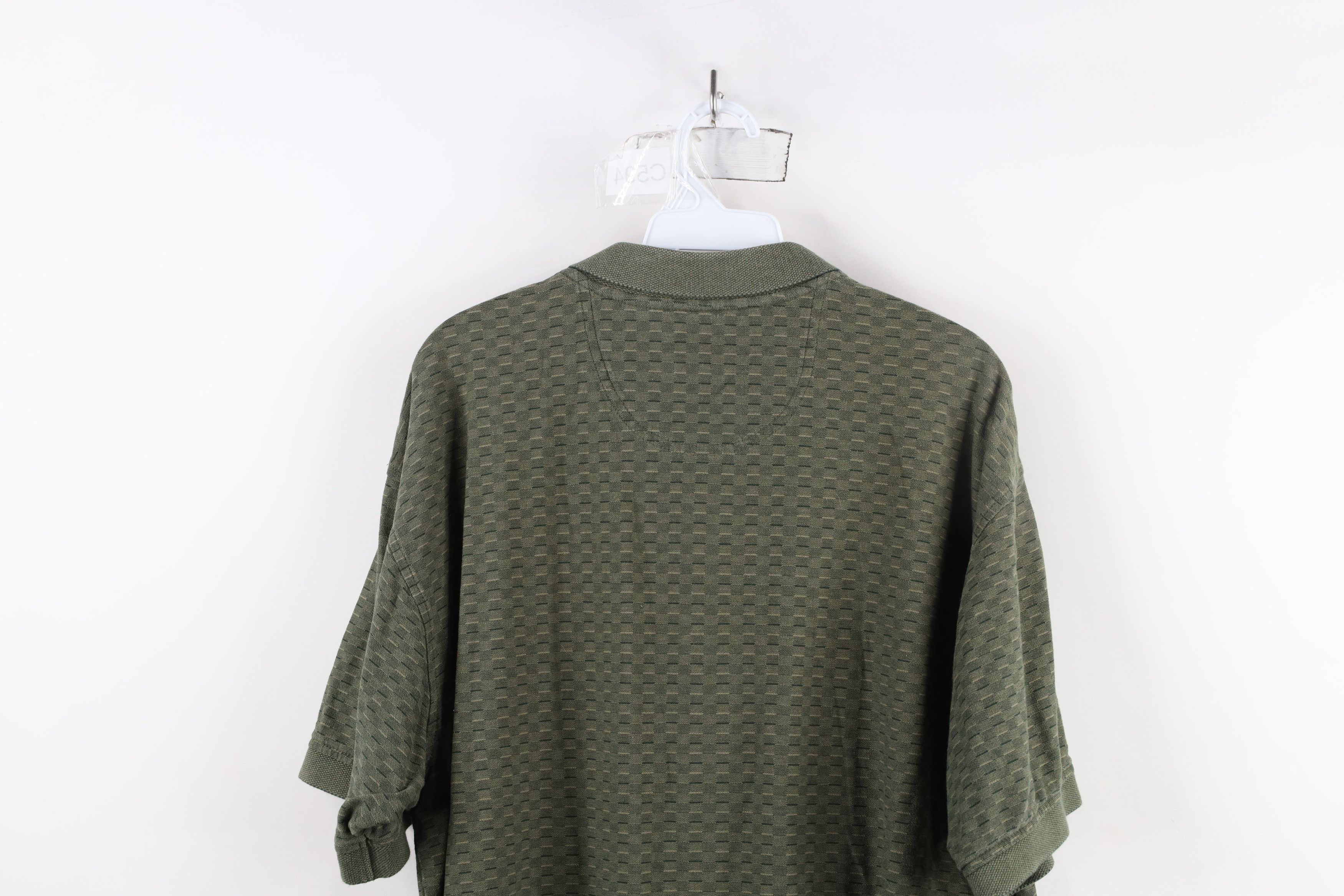 Vintage Vintage 90s Streetwear Knit Collared Polo Shirt Green Size US XL / EU 56 / 4 - 11 Thumbnail