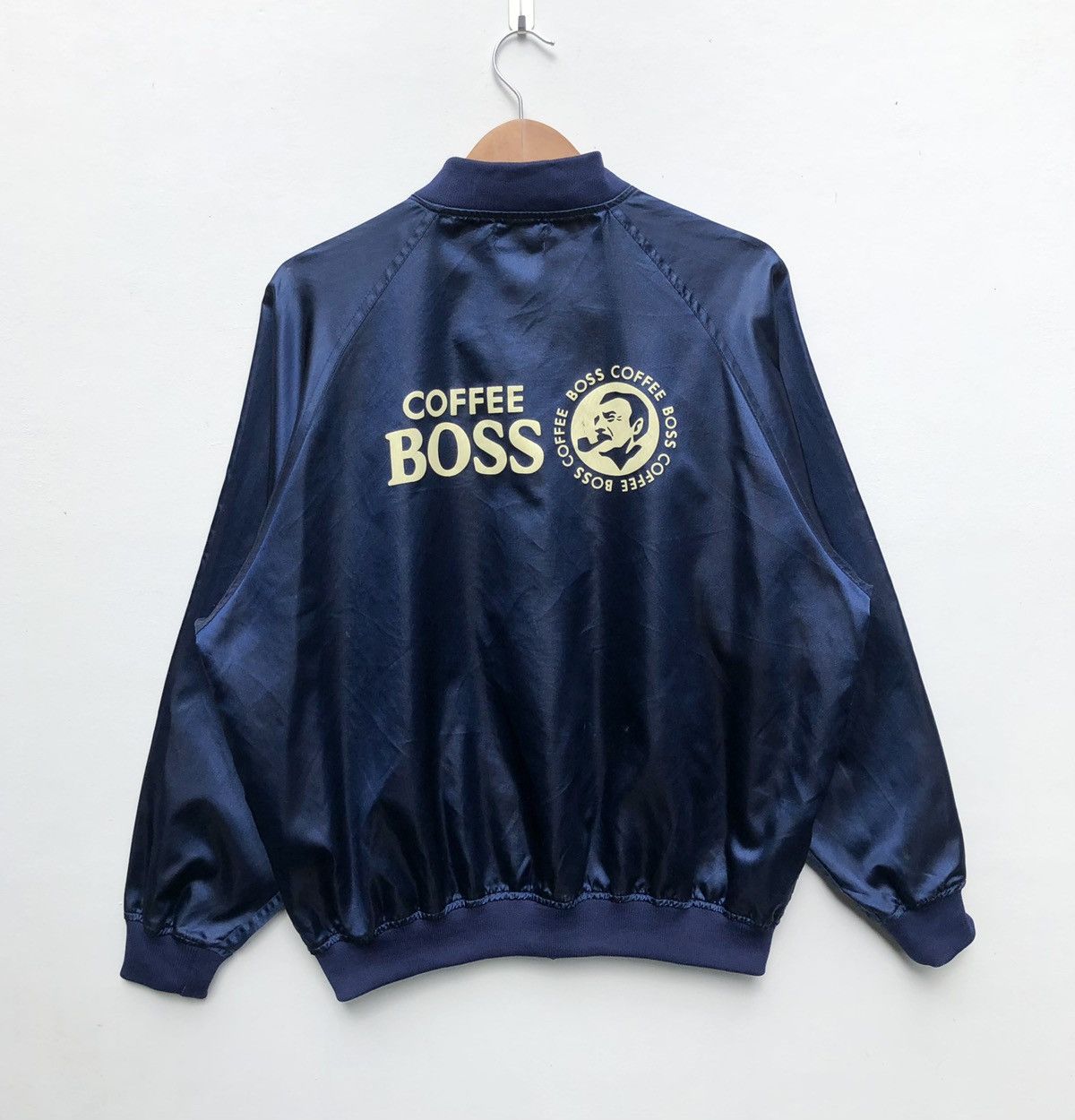 Vintage Vintage Suntory Coffee Boss Varsity Jacket Spellout Back Hit Size US L / EU 52-54 / 3 - 1 Thumbnail