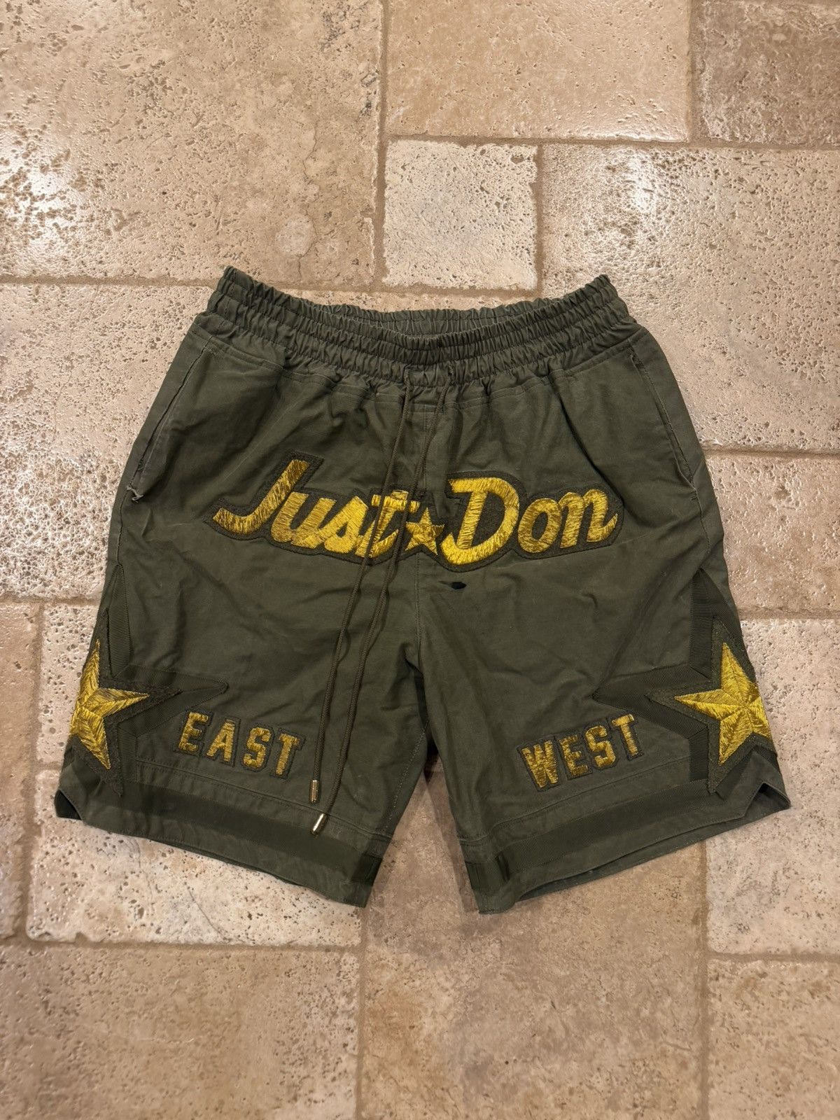 Just Don Just Don x READYMADE Military Green All Star Gold Shorts Size US 32 / EU 48 - 1 Thumbnail
