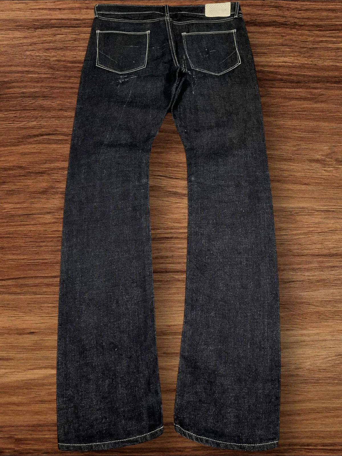 GOSTAR DE FUGA × If Six Was Nine × Le Grande Bleu (L.G.B.) Japanese Gostar De Fuga Dark Washed Selvedge Button Fly Jean Size US 32 / EU 48 - 3 Thumbnail