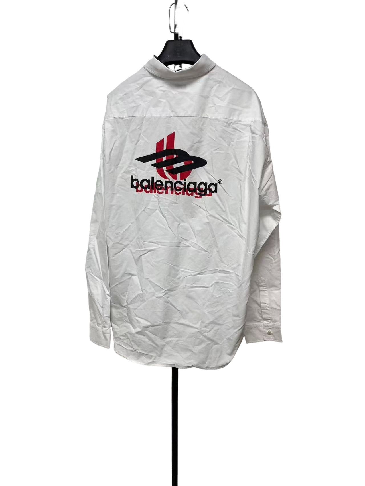 Balenciaga Balenciaga Back Logo Button Up Shirt Size M Size US M / EU 48-50 / 2 - 1 Thumbnail