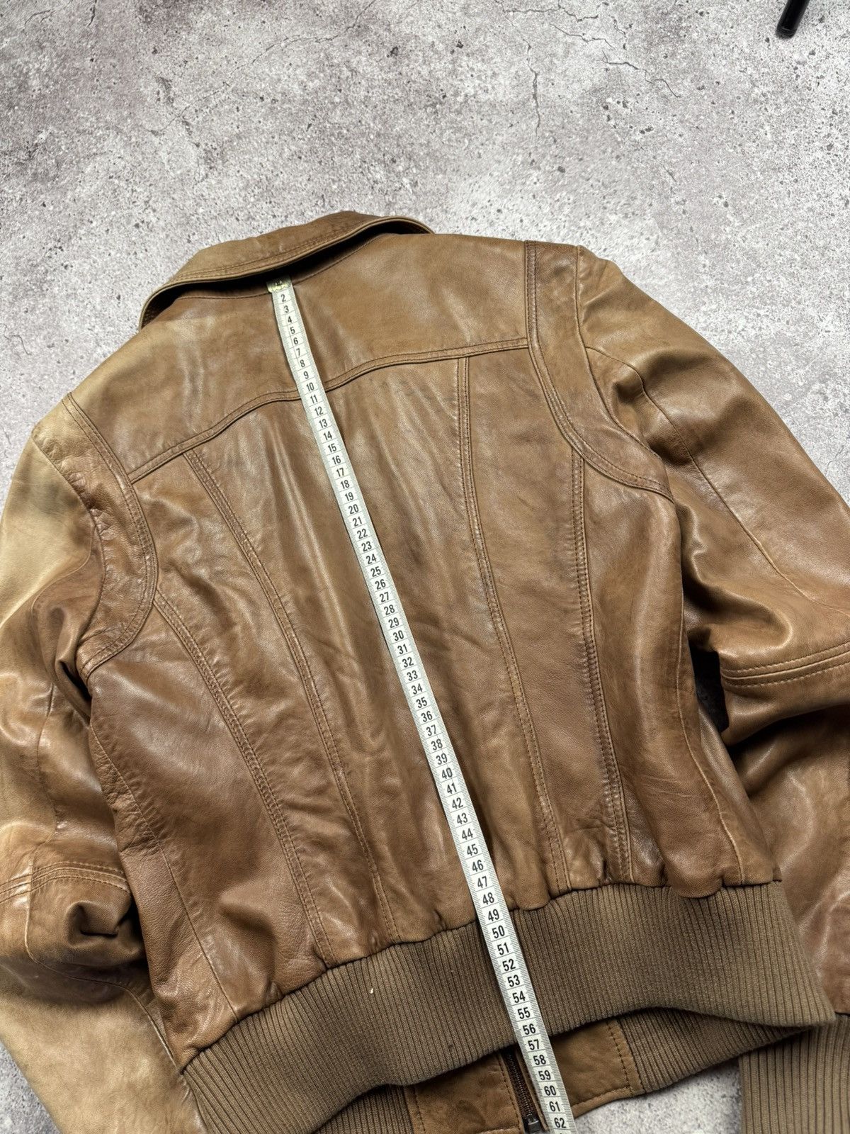 Genuine Leather Vintage 90s Faded Distressed Brown Leather Bomber Jacket Size US S / EU 44-46 / 1 - 11 Thumbnail