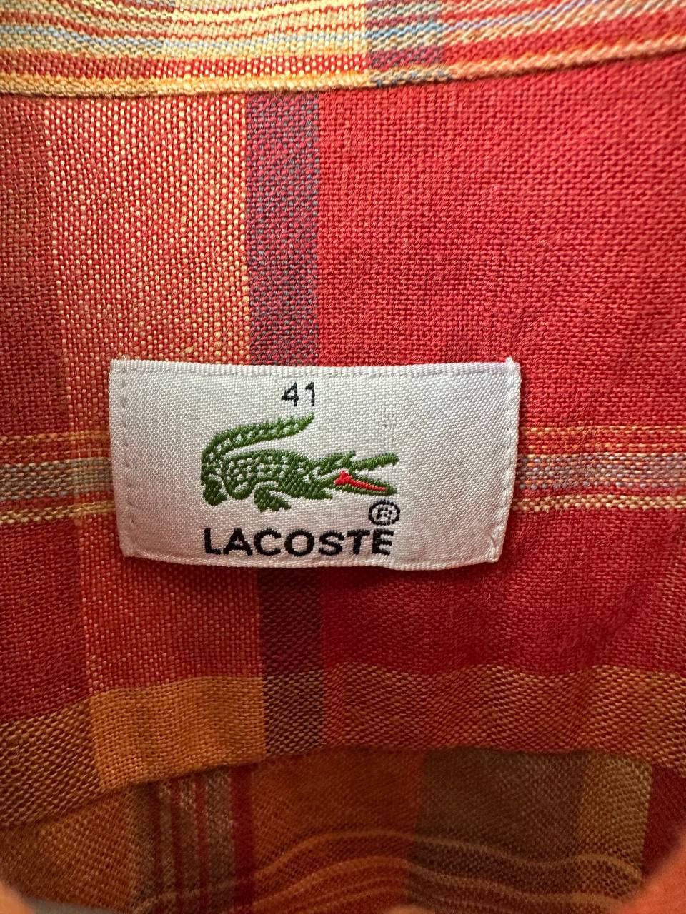 Lacoste Lacoste Vintage Linen/Cotton Plaid SS Button Up Shirt Size US M / EU 48-50 / 2 - 10 Thumbnail