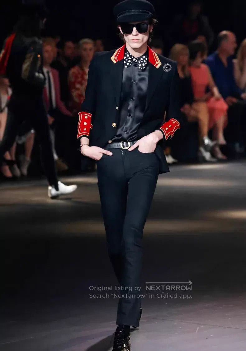 Saint Laurent Paris Saint Laurent Paris Red Gold Button Court Suit i Size XS / US 0-2 / IT 36-38 - 6 Thumbnail