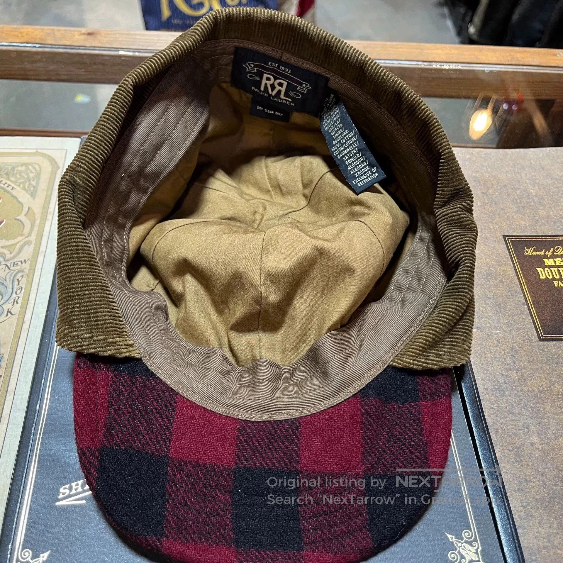 RRL Ralph Lauren red and black plaid RRL cap. Size ONE SIZE - 7 Thumbnail