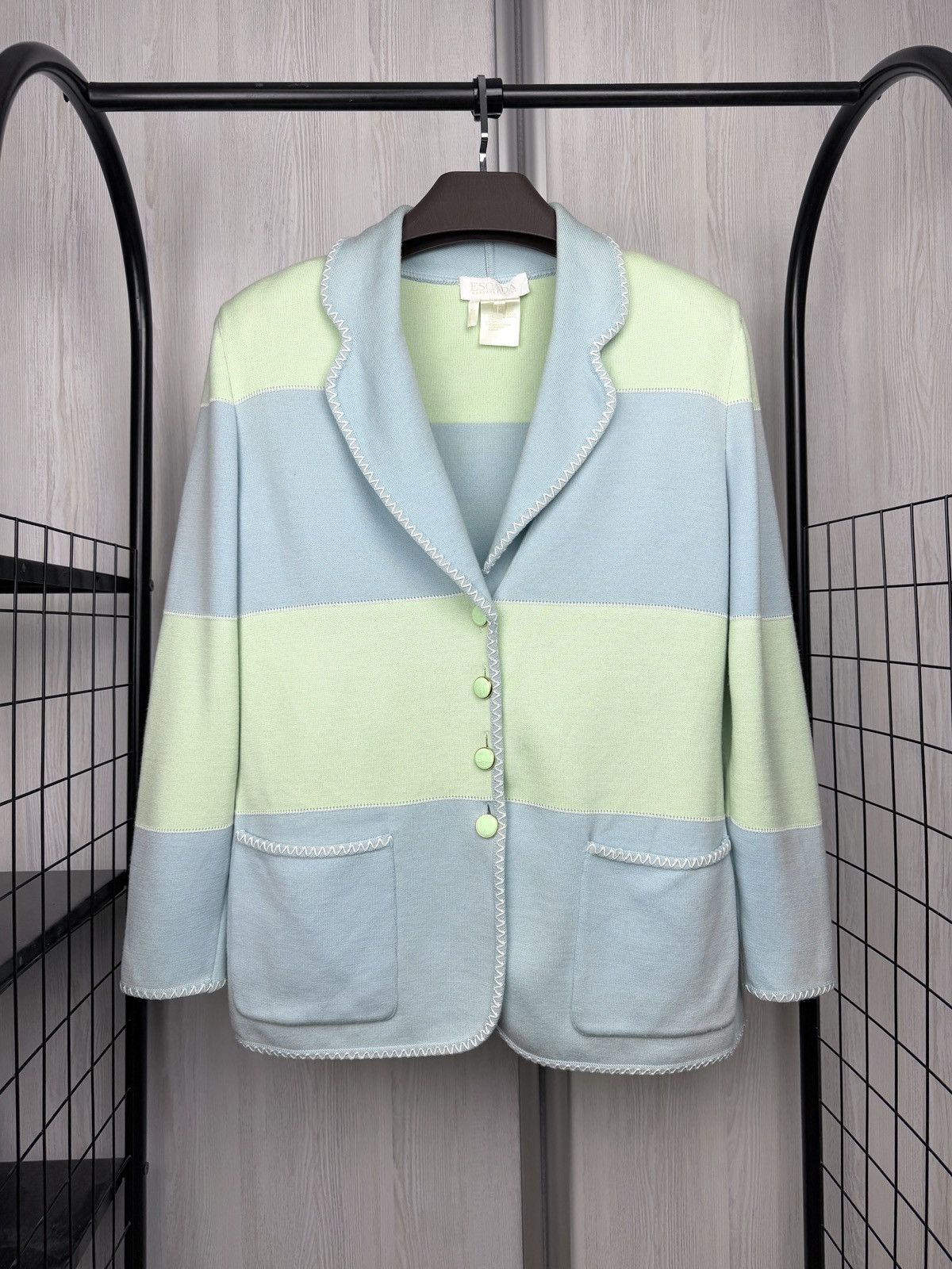 Escada Escada Magaretha Ley Colour Blocked Wool Blazer Germany 40 Size L / US 10 / IT 46 - 1 Thumbnail