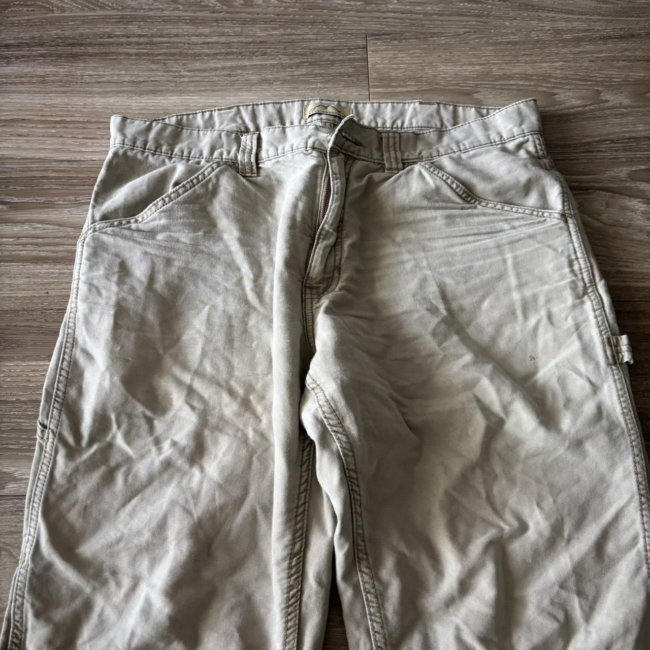 Vintage Crazy Vintage Y2K/2000s Light Tan Khaki Streetwear Carpenter Pants! 36x32 Size US 36 / EU 52 - 5 Thumbnail