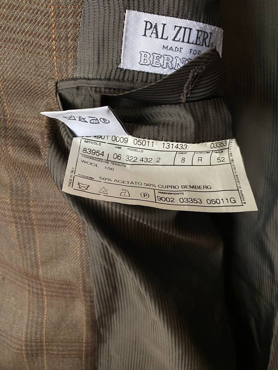 Pal Zileri 🧥 PAL ZILERI MADE FOR BERNIE'S PLAID BLAZER 100% WOOL Size 52R - 9 Thumbnail