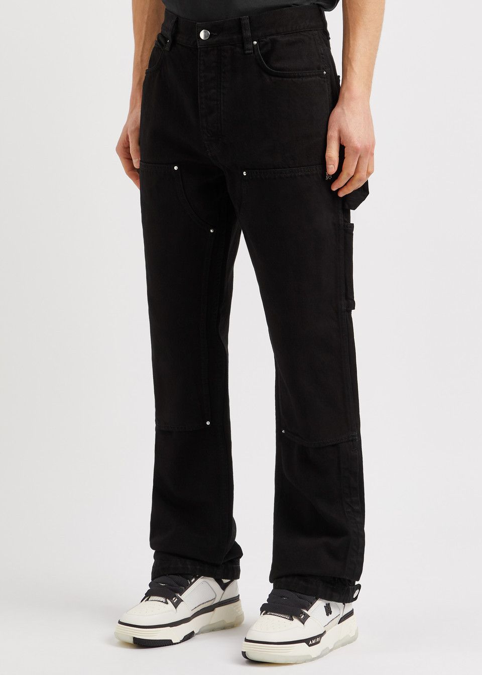 Amiri oc11z0225 Carpenter Straight-Leg Jeans in Black Size US 31 - 2 Thumbnail
