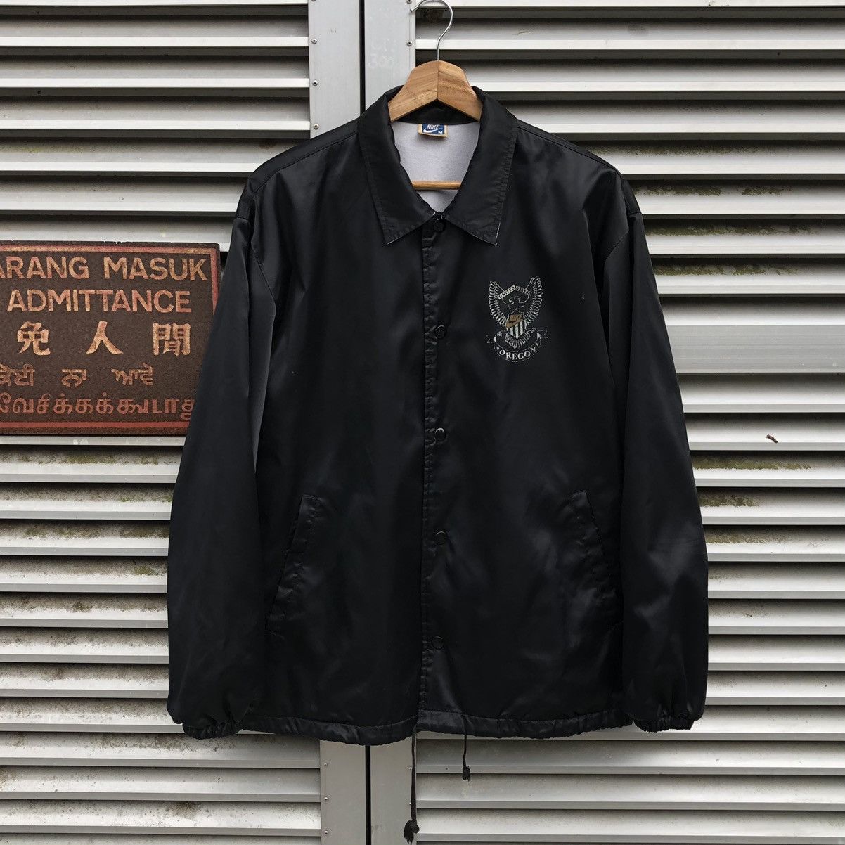 Nike 🔥RARE🔥Vintage Nike Block Blue Tag OREGON Coach Jacket Size US M / EU 48-50 / 2 - 6 Thumbnail