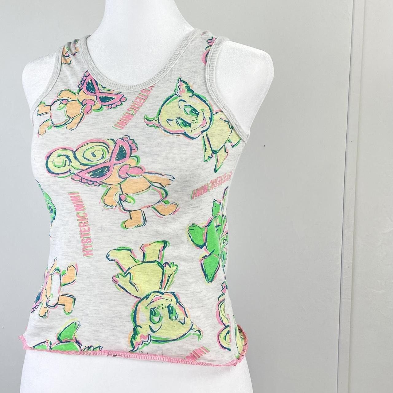 Hysteric Glamour Hysteric Glamour Grey Holographic Neon Mini-Chan AOP Tank Size XS / US 0-2 / IT 36-38 - 2 Thumbnail