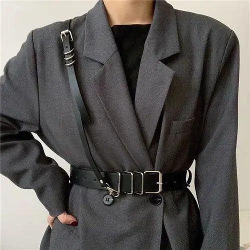Designer Hip-hop Vintage Belt Riveted Belts Menswear Accessories Size ONE SIZE - 4 Thumbnail