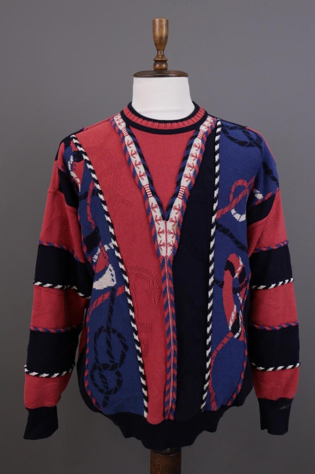 Carlo Colucci Multicolor Designer Sweater Size 56