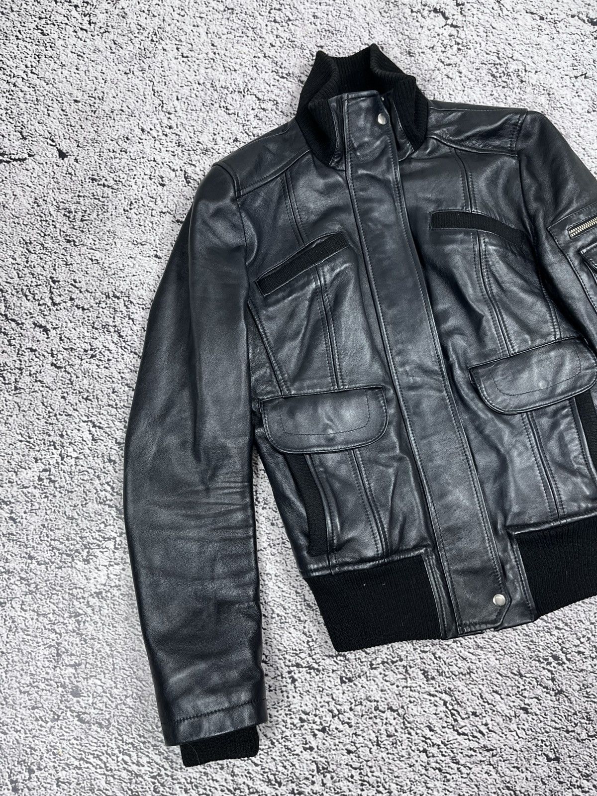John Richmond Women Aviator Leather Bomber Jacket John Richmond 42 IT Size M / US 6-8 / IT 42-44 - 2 Thumbnail