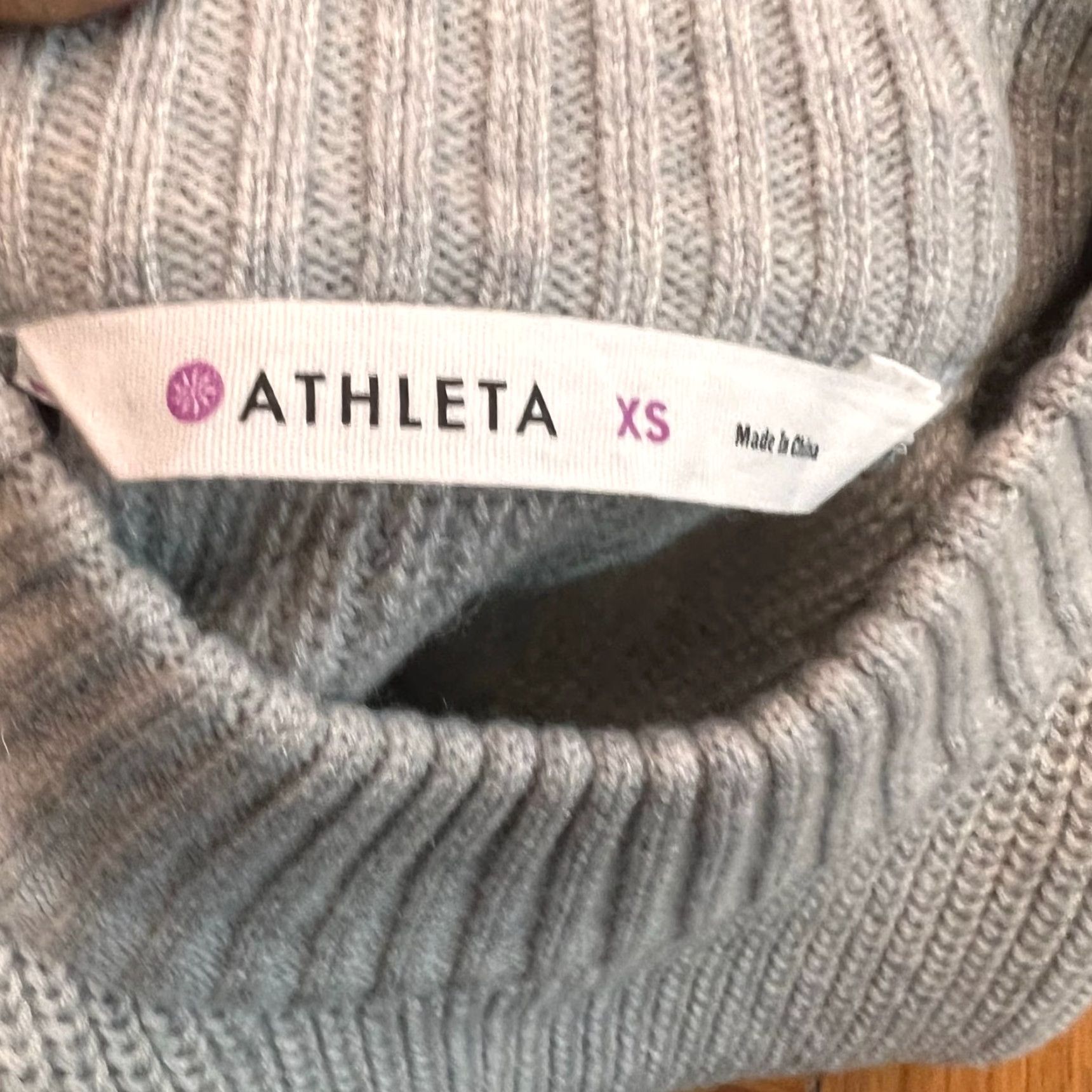 Athleta VINTAGE Athleta Mock Neck Ribbed Sweater Dress XS Gray Merino Wool Oversized Dress Women Size XS / US 0-2 / IT 36-38 - 7 Thumbnail