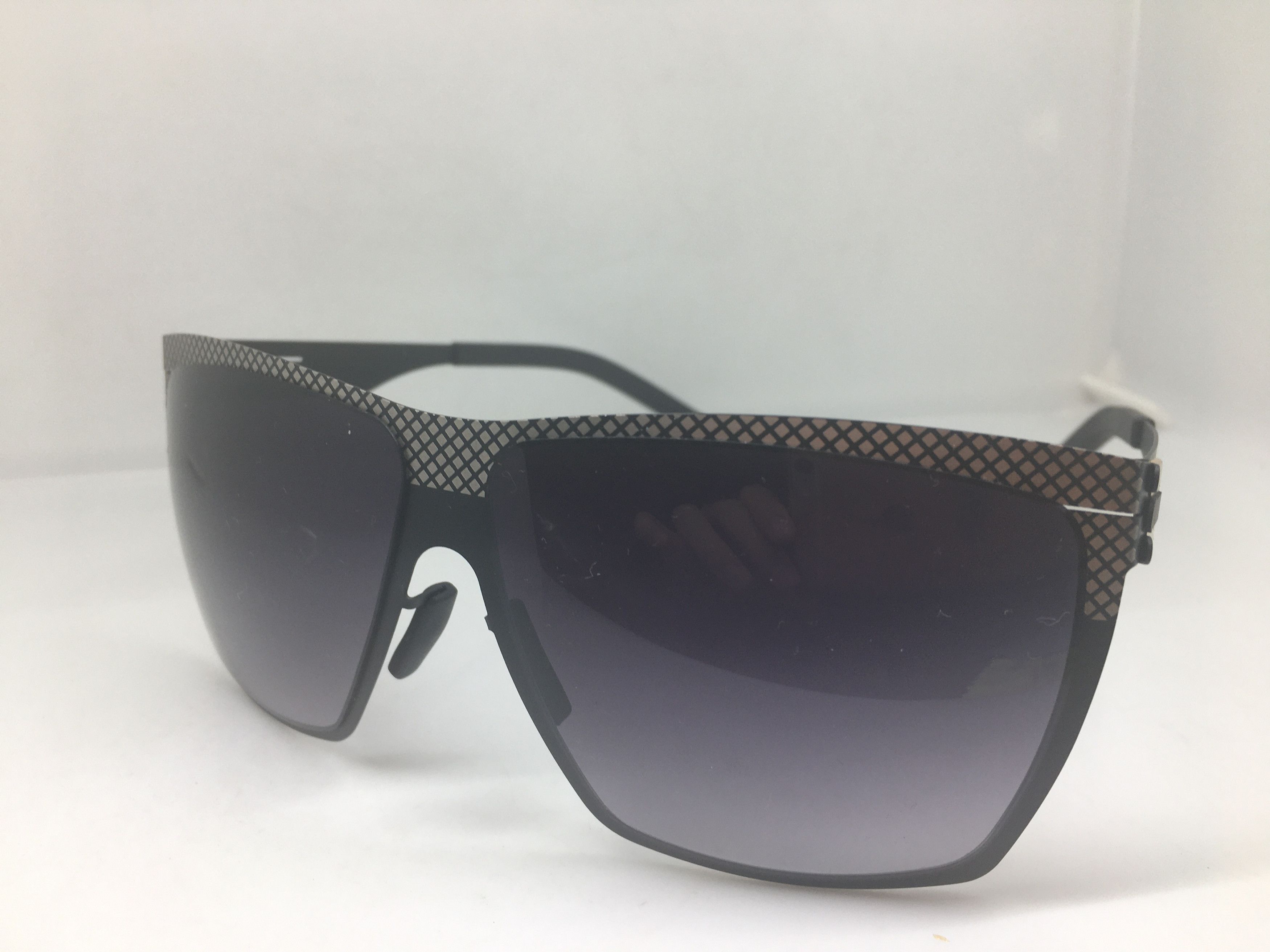 Other Matte Black Alloy Oversize Sunglasses Frame Size ONE SIZE - 3 Thumbnail
