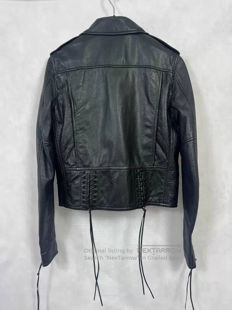 Saint Laurent Paris Saint Laurent Paris Double Zipper Black Leather Moto Jacke Size XS / US 0-2 / IT 36-38 - 2 Thumbnail
