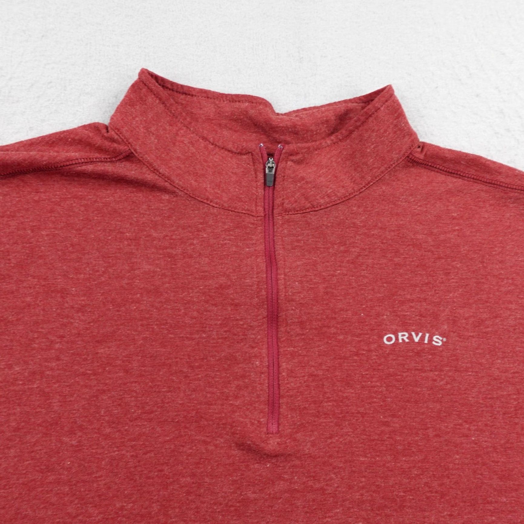 Orvis Orvis Shirt Mens XL Red Classic Collection 1/4 Zip Pullover Hiking Fishing Flex Size US XL / EU 56 / 4 - 2 Thumbnail