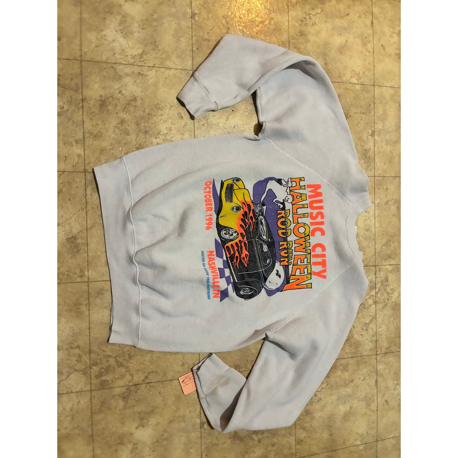 Tultex Vintage 1996 Music City Halloween Hot Rod Sweatshirt M Size US M / EU 48-50 / 2 - 7 Thumbnail