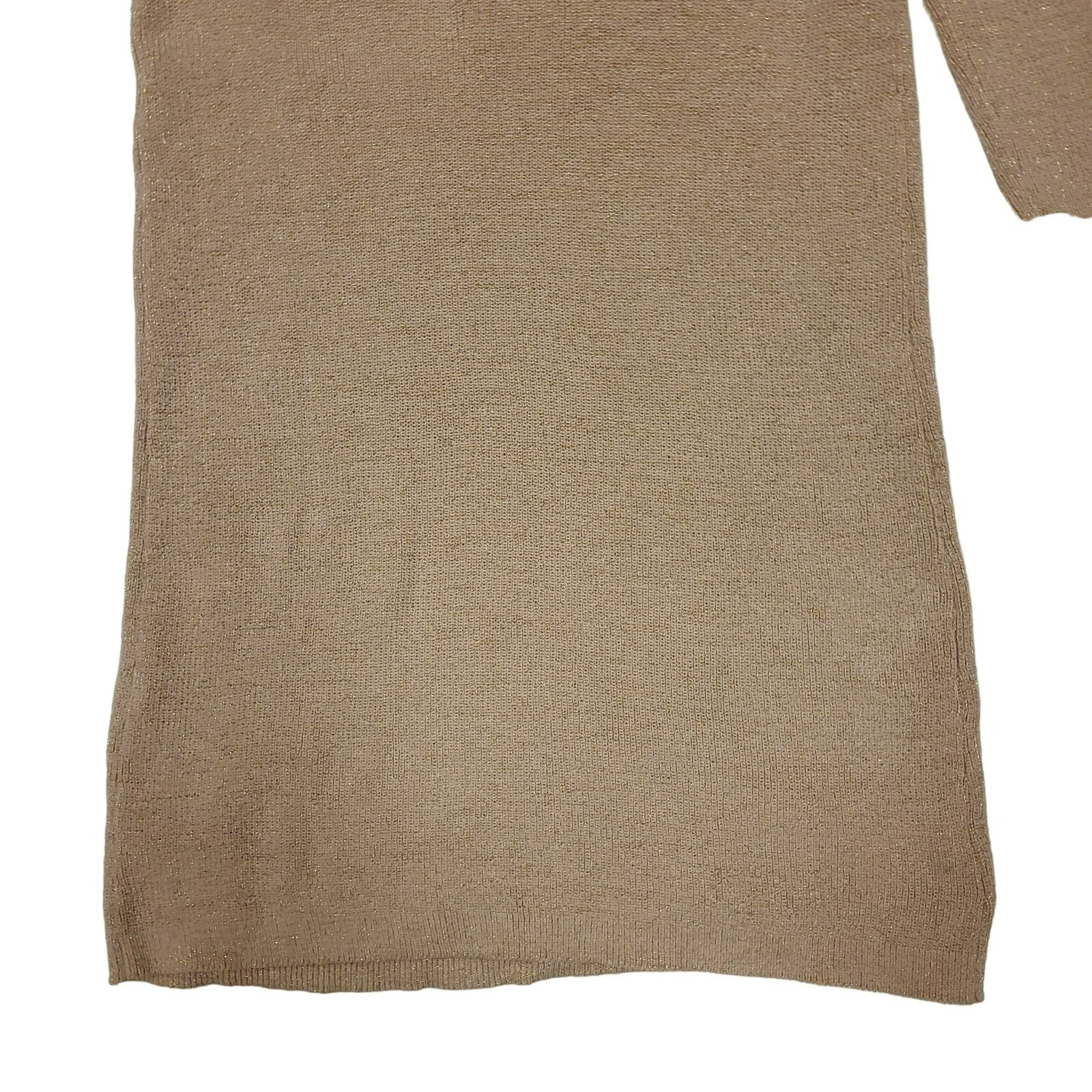 Ann Taylor Ann Taylor Factory Sparkle Sweater Dress Beige Gold Sparkle Size M / US 6-8 / IT 42-44 - 12 Thumbnail