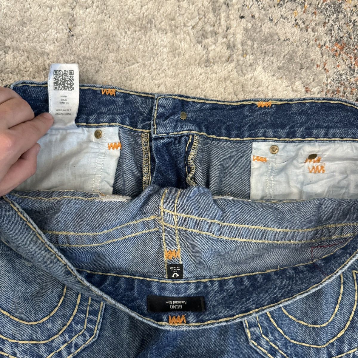 True Religion × Vintage Vintage y2k True Religion contrast stitch semetary style Size US 38 / EU 54 - 4 Thumbnail