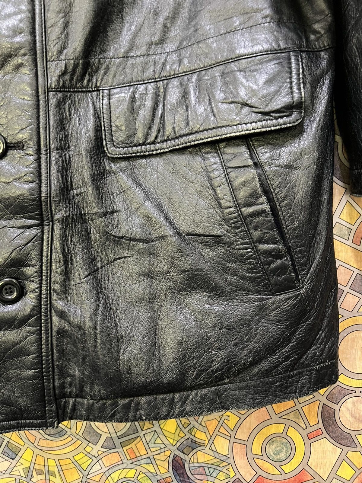 Other DOPIO LEATHER WEAR JACKET ITALIAN TASTE. GJ37 Size US L / EU 52-54 / 3 - 10 Thumbnail