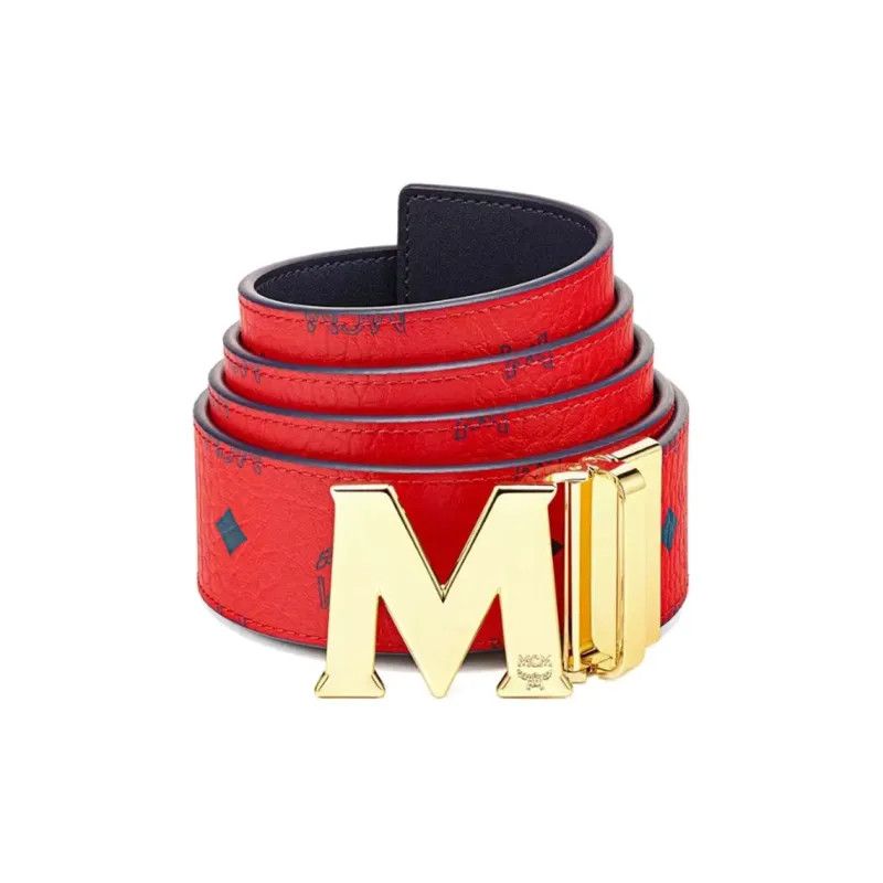 MCM o1mt1gz0225 Size: 95 / Reversible Belt in Red Size 36 - 1 Thumbnail