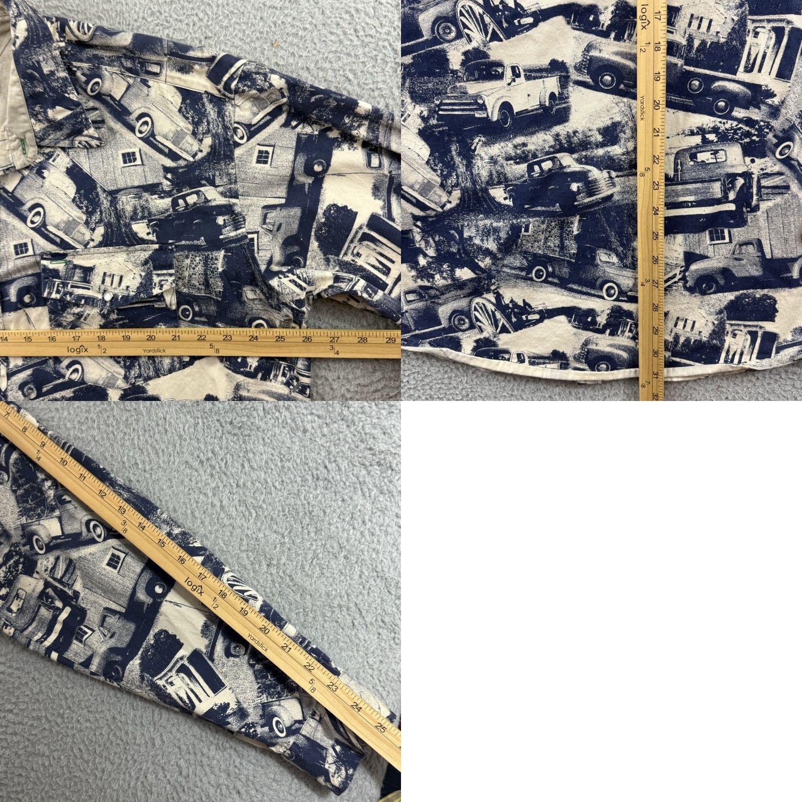 Tommy Hilfiger VINTAGE Tommy Hilfiger Shirt Men XL Car Print 90s Classic Pearl Snap Long Sleeve Blue Cotton Graphic Print Cars Mens XL Blue Size US XL / EU 56 / 4 - 8 Thumbnail