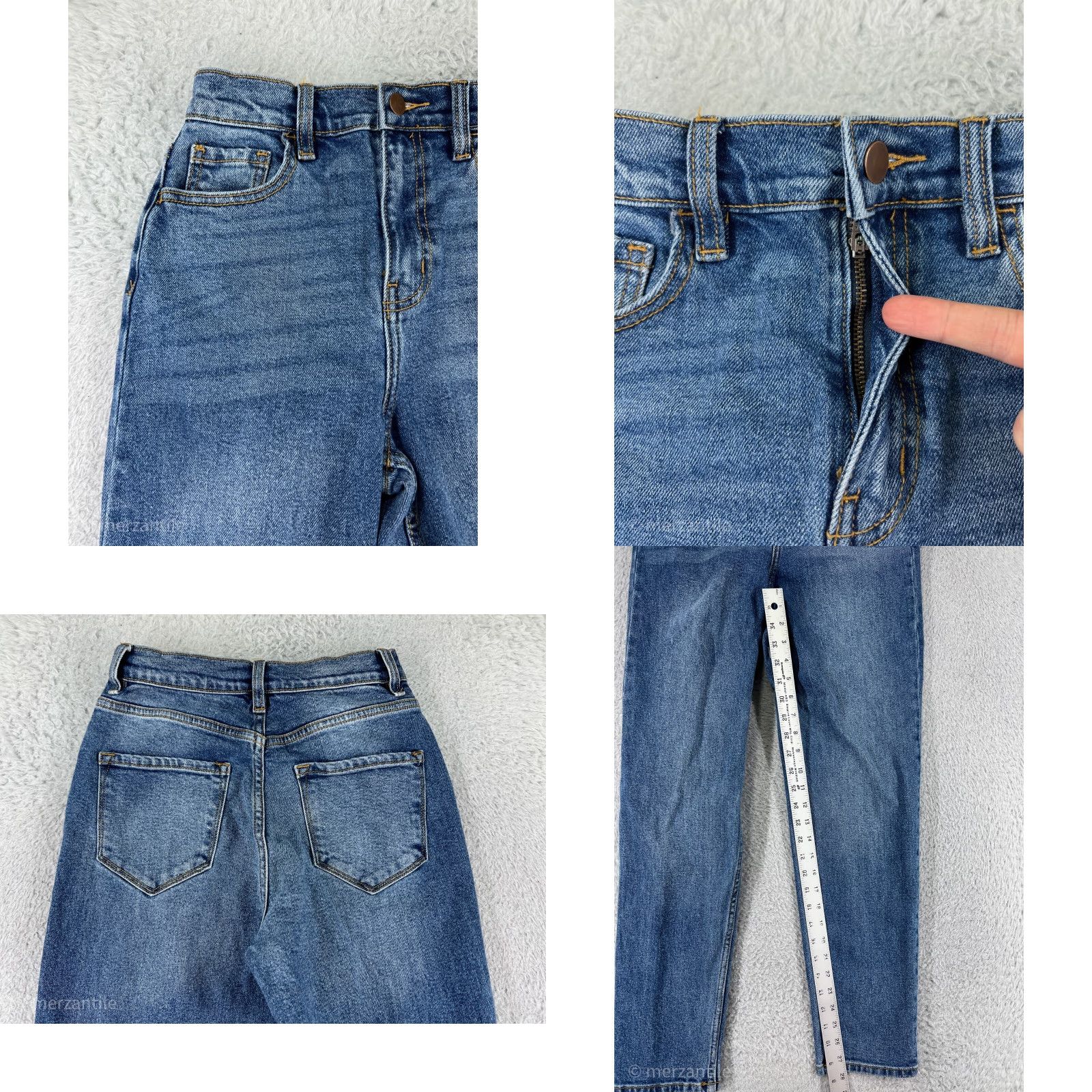 Fashion Nova Vintage Fashion Nova Blue Denim Jeans Women Medium Wash 28 Inseam Classic 90s Style Size 26" / US 2 / IT 38 - 8 Thumbnail
