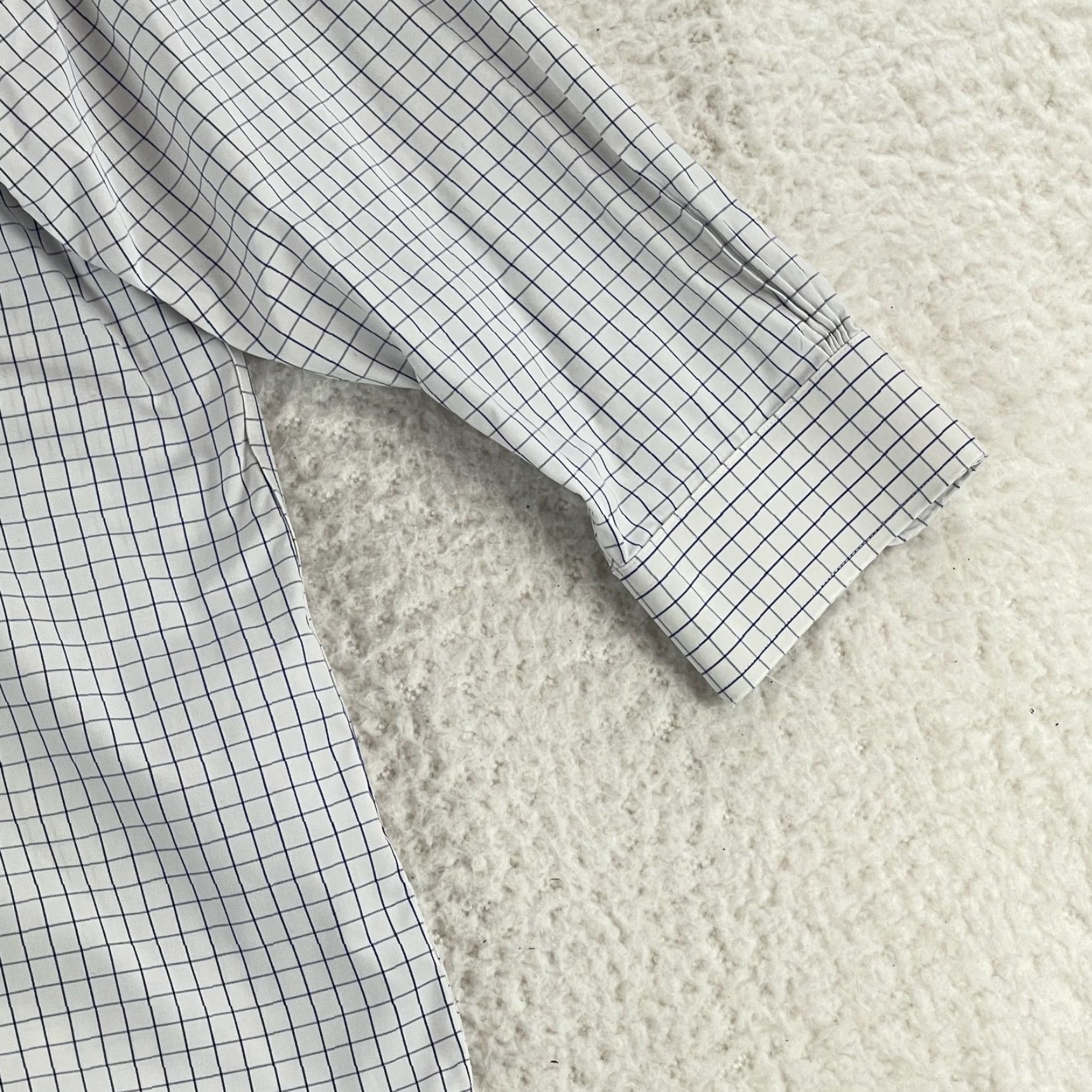 Brooks Brothers Brooks Brothers Madison White Check Button-Down Dress Shirt Mens Large Long Sleeve Shirt Size 42R - 5 Thumbnail