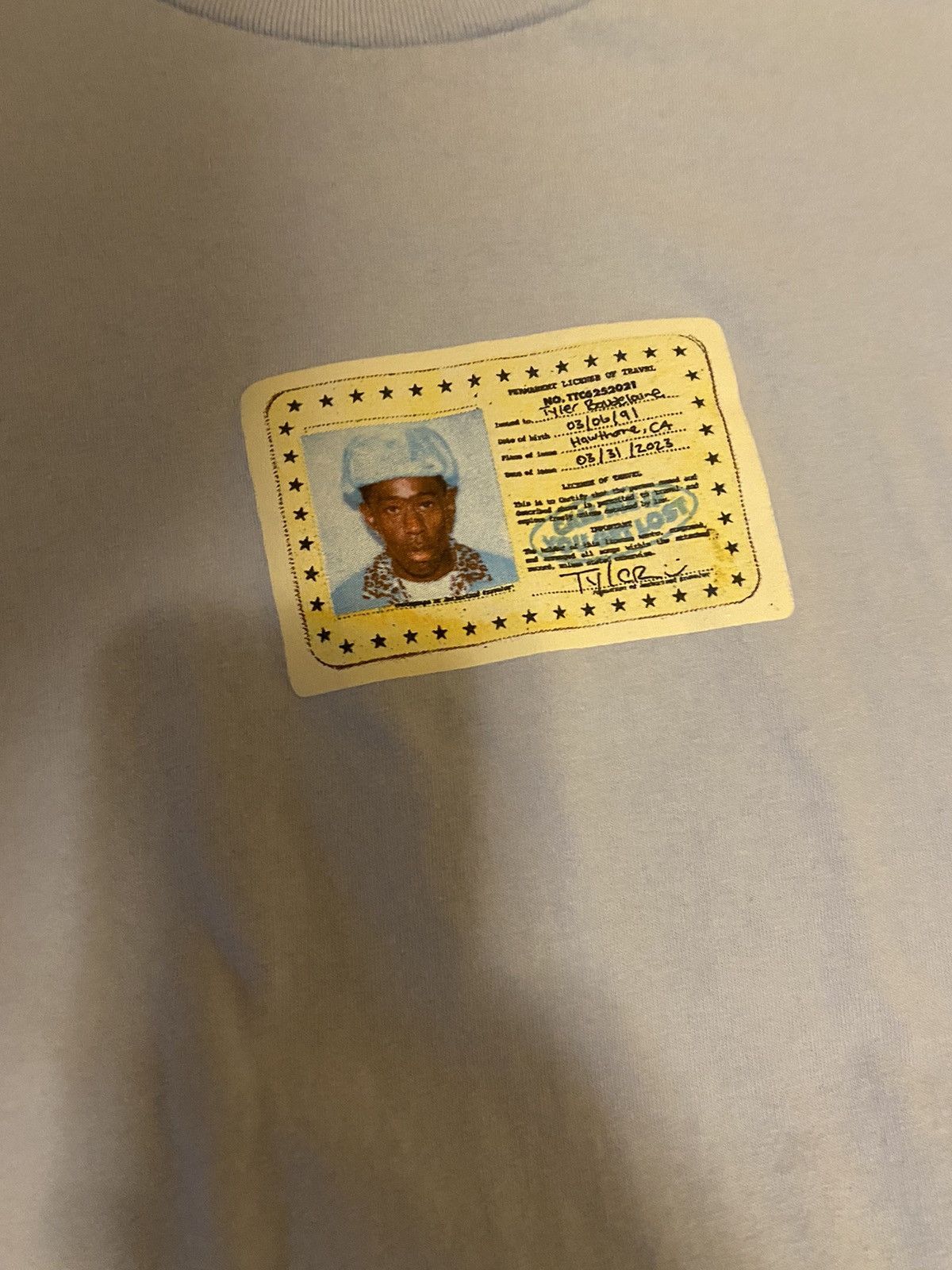 Golf Wang × Tyler The Creator CMIYGL LICENSE ESTATE SALE TEE - BLUE Size US L / EU 52-54 / 3 - 3 Thumbnail