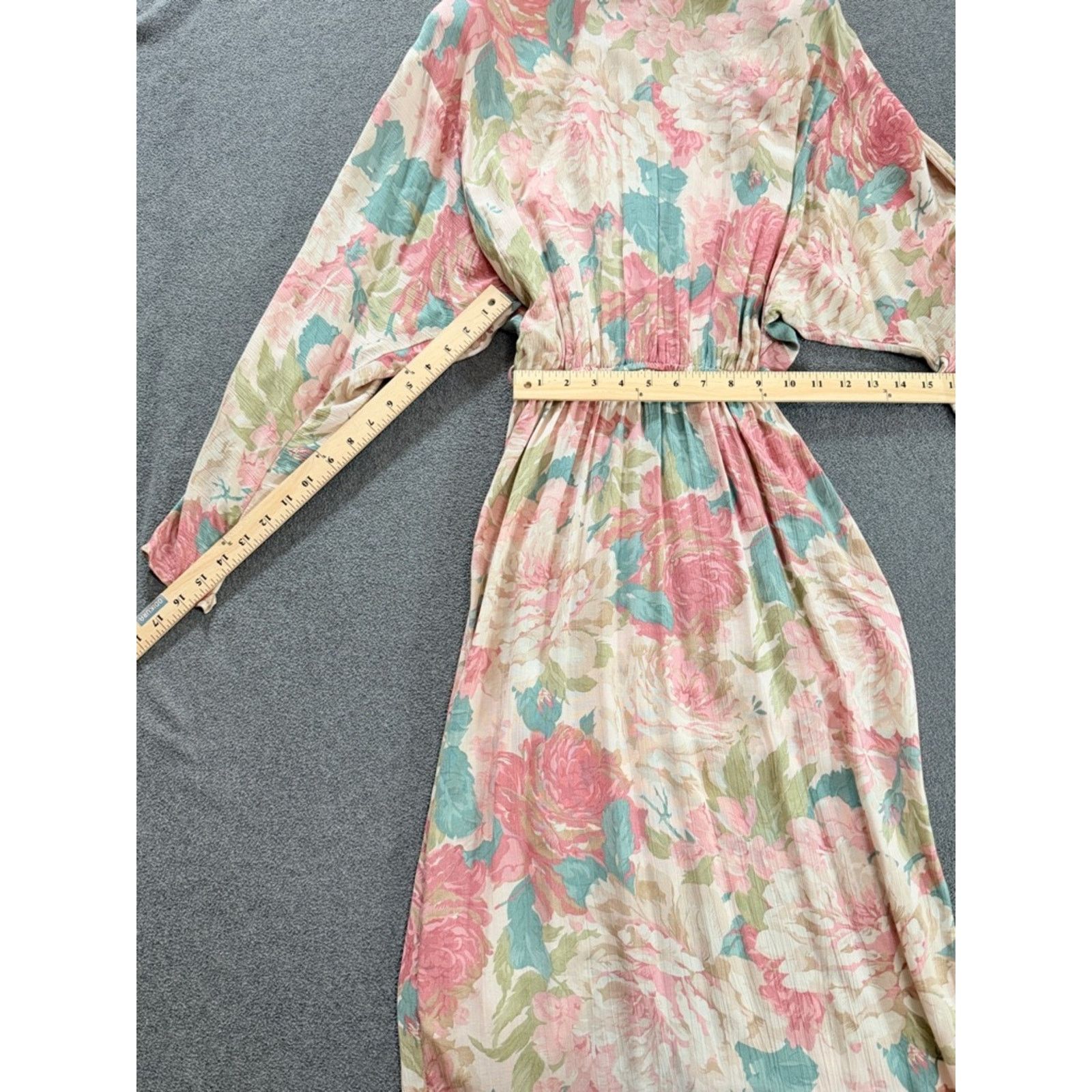 Other Vintage Floral Midi Dress bold print high neck mock Size S / US 4 / IT 40 - 11 Thumbnail