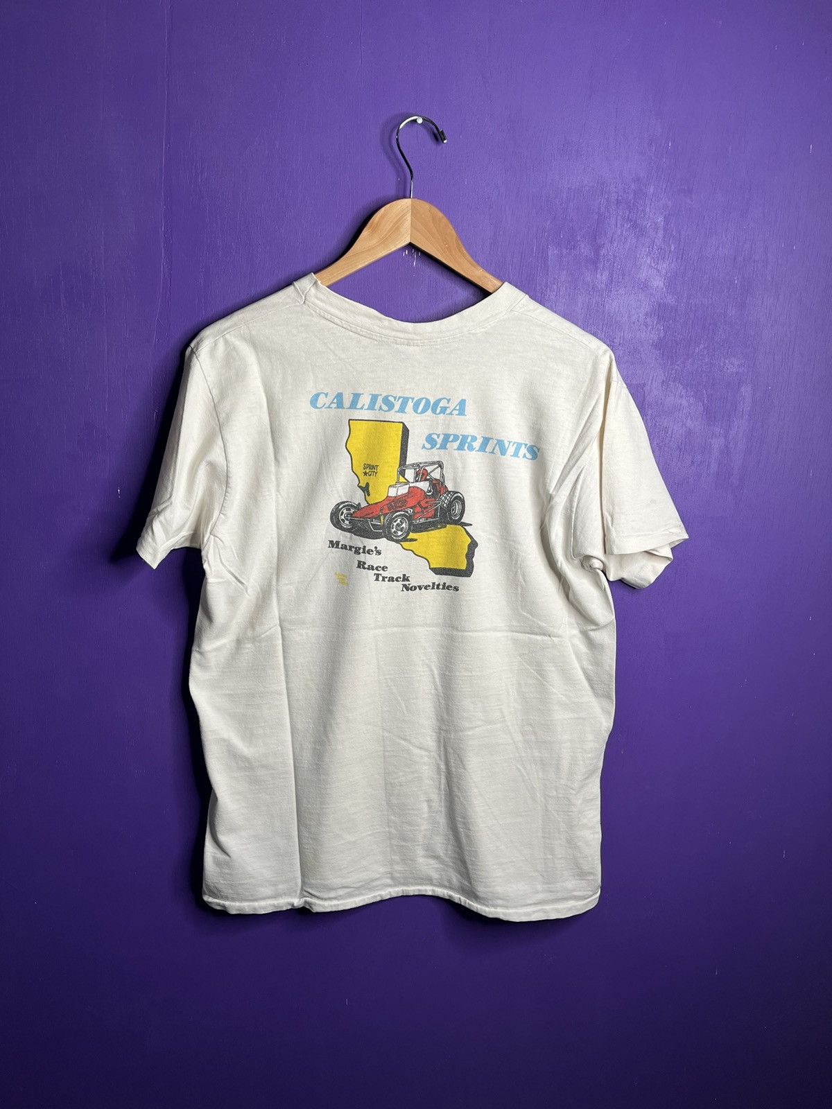 Vintage Vintage 1976 dirt track racing California t-shirt Size US M / EU 48-50 / 2 - 2 Thumbnail