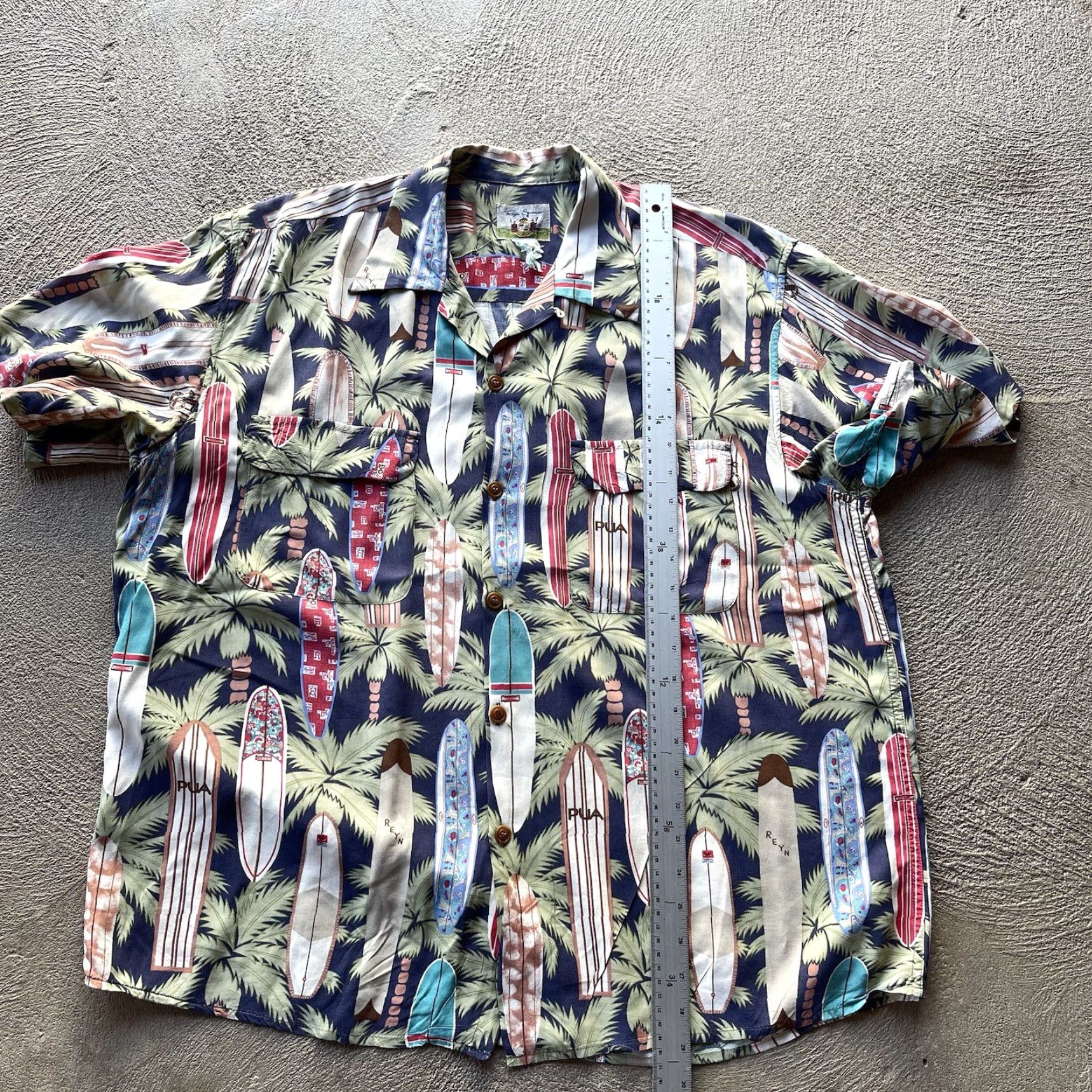 Reyn Spooner REYN SPOONER Shirt Mens Large Blue Button Up Hawaiian Beach Rayon Floral Short Sleeve Button-Front Collared Button-Up Casual Size US L / EU 52-54 / 3 - 7 Thumbnail