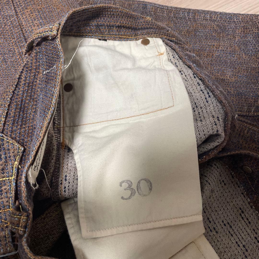 Kapital KAPITAL Century Denim Sashiko Persimmon Dye Pants Size US 28 / EU 44 - 4 Thumbnail