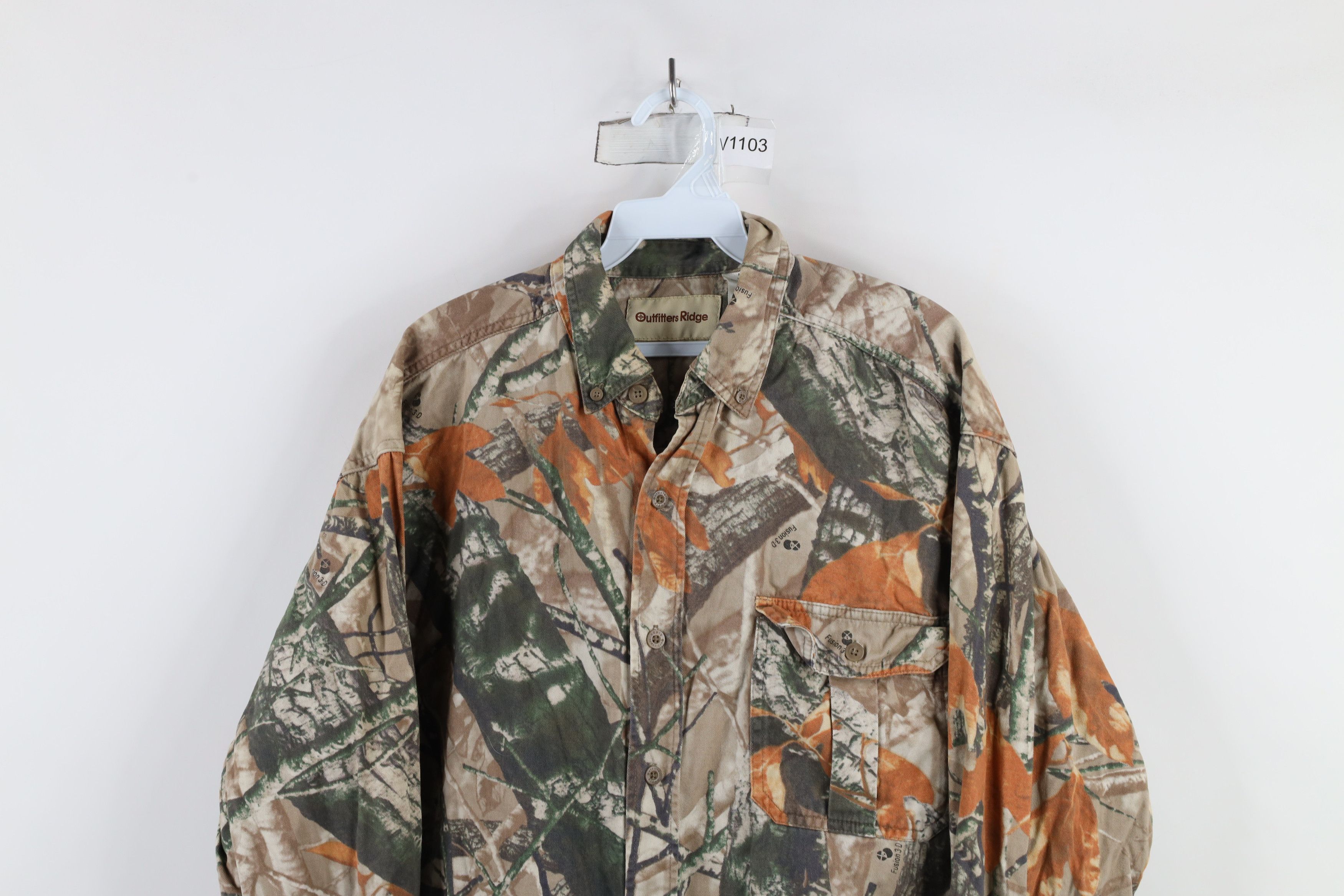Vintage Vintage 90s Streetwear Camouflage Collared Button Down Shirt Size US L / EU 52-54 / 3 - 2 Thumbnail