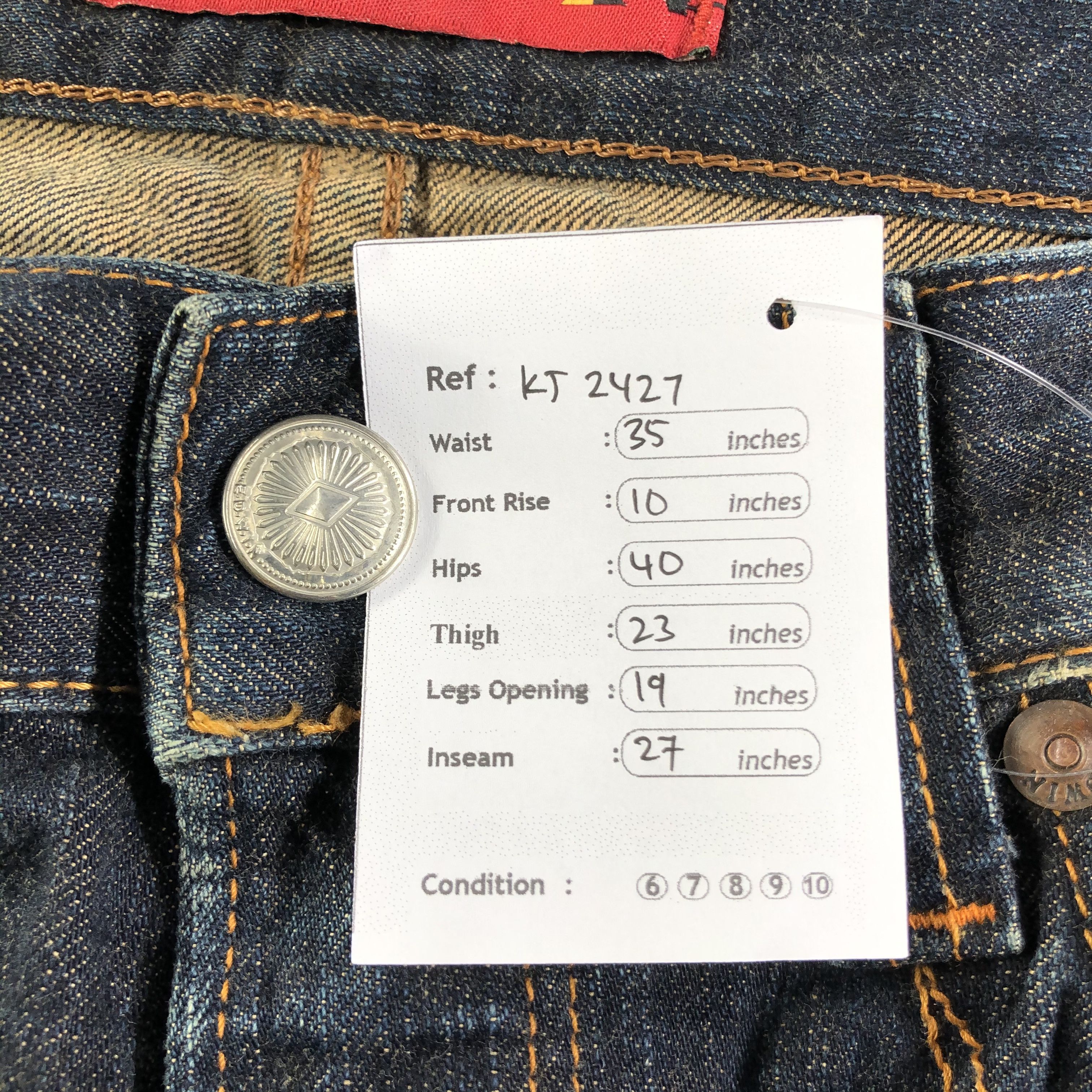 Edwin Distress Edwin XV Jeans Rusty Blue Denim KJ2427 Size US 32 / EU 48 - 12 Thumbnail