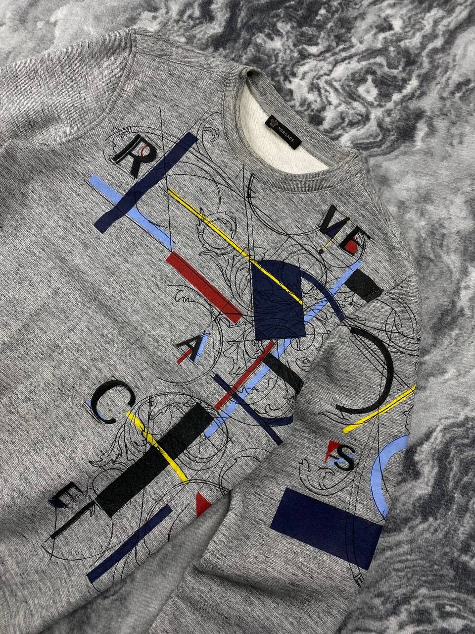 Versace Versace Sweatshirt Big Logo Men Size S Gray Size US S / EU 44-46 / 1 - 3 Thumbnail