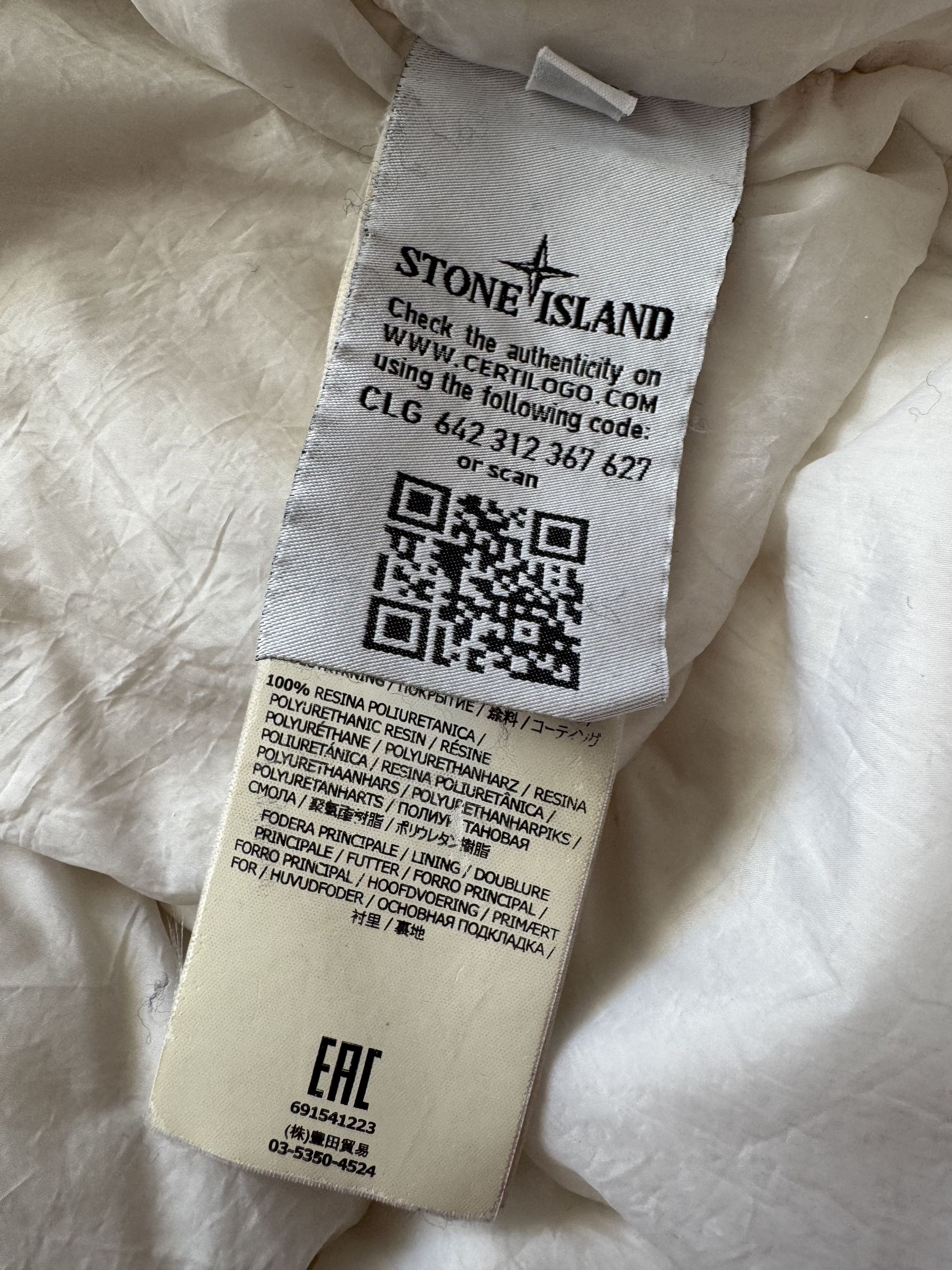 Stone Island Stone Island Garment Dyed Crinkle Reps Down Jacket White Size US XL / EU 56 / 4 - 9 Thumbnail