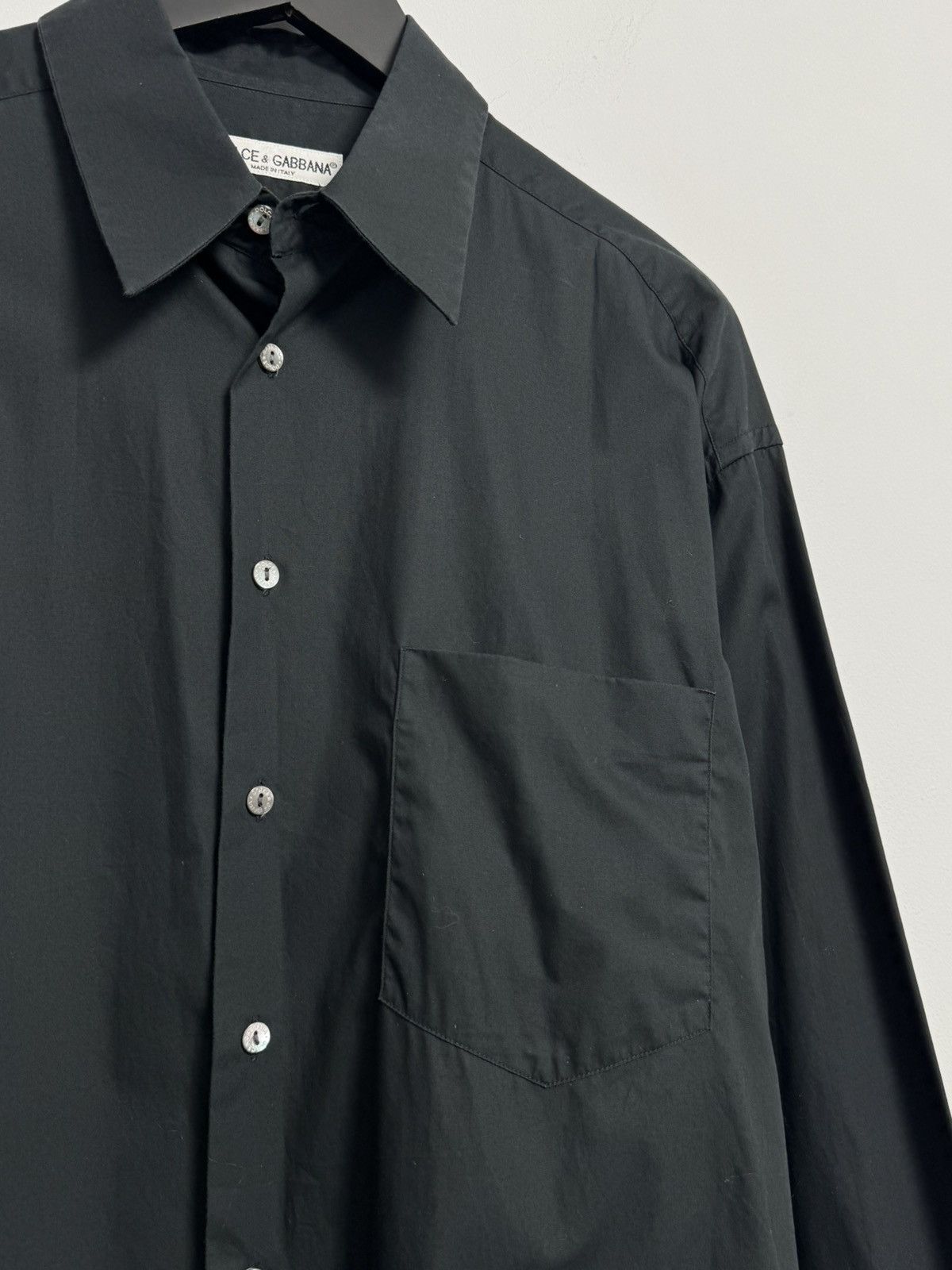 Dolce & Gabbana Dolce&Gabbana Button Up Shirt Luxury Black Cotton Size 50 Size US XL / EU 56 / 4 - 5 Thumbnail