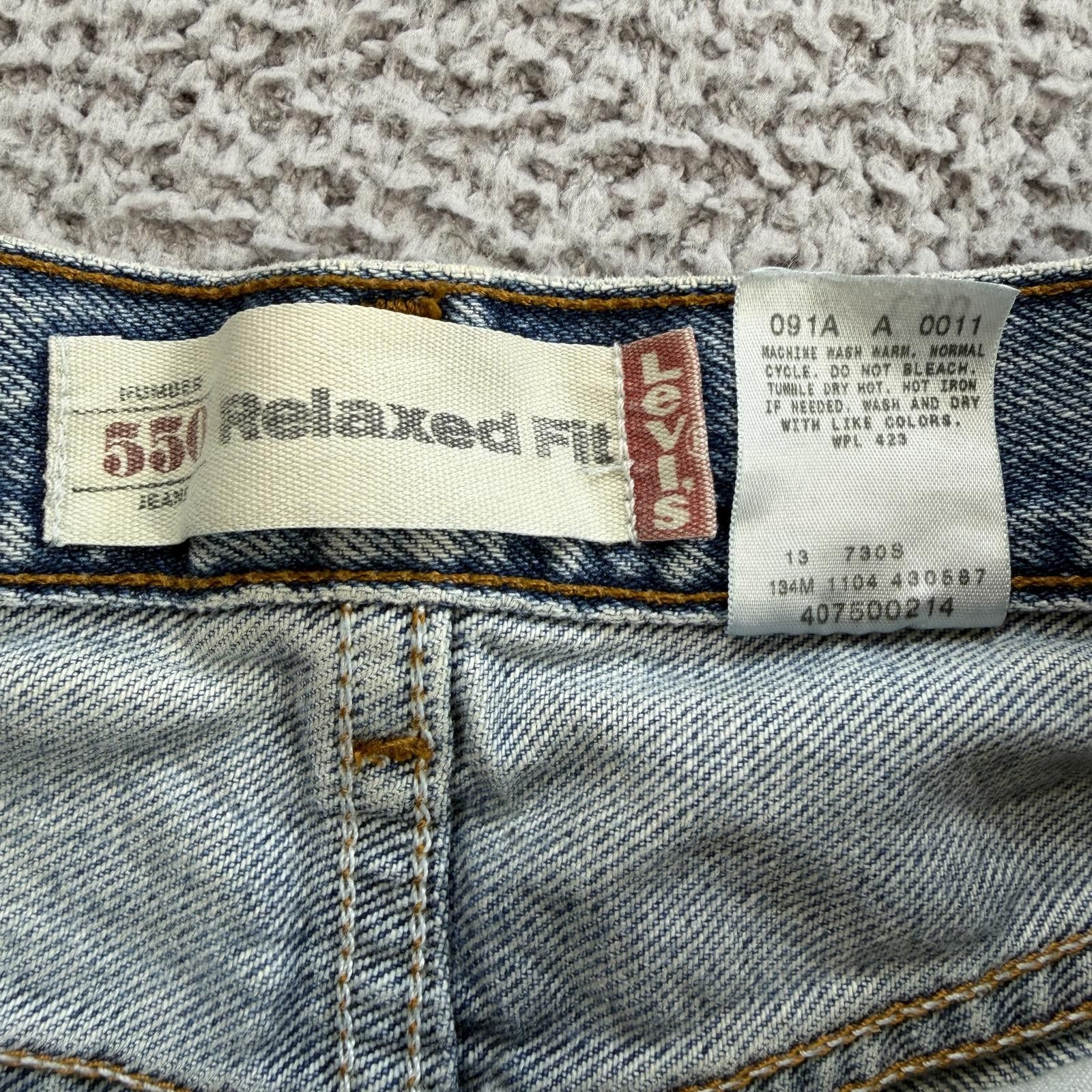 Levi's Vintage Levis 550 Distressed Denim Cutoff Jean Shorts Y2K 29 Size 29" - 6 Thumbnail
