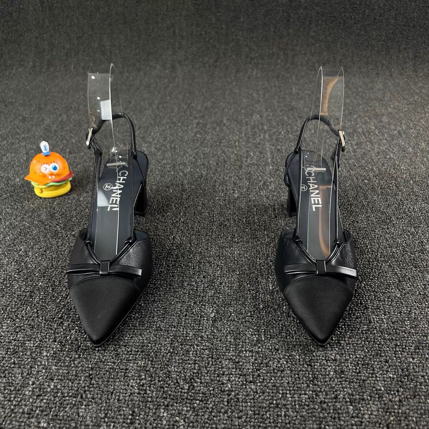 Chanel Chanel Women's New Black Pointed Toe Bow Pumps 36 Size US 5.5 / IT 35.5 - 2 Thumbnail